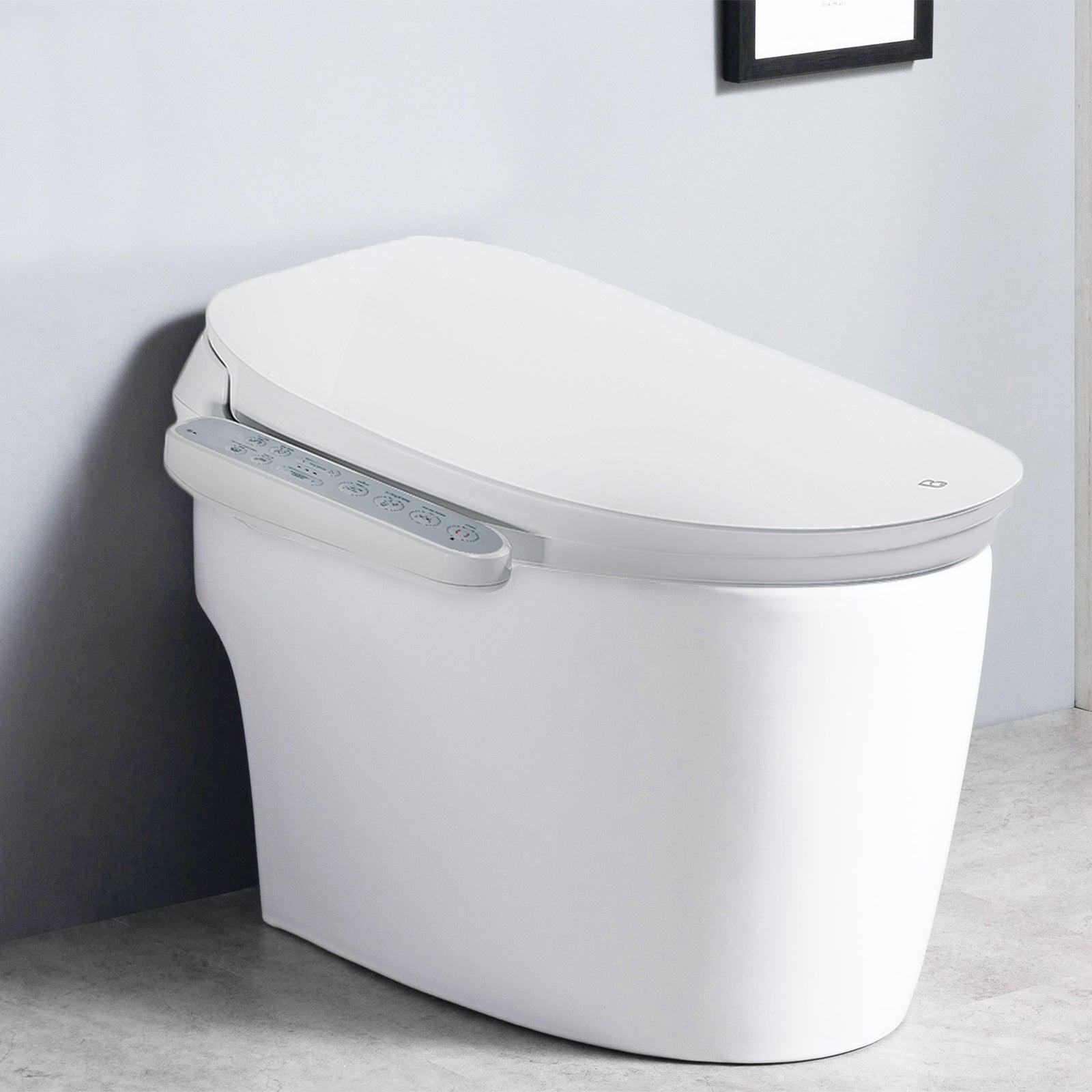 Smart Heated Bidet Toilet Seat with Self-Cleaning Nozzle, Warm Air Dryer and Temperature Controlled - Bosonshop