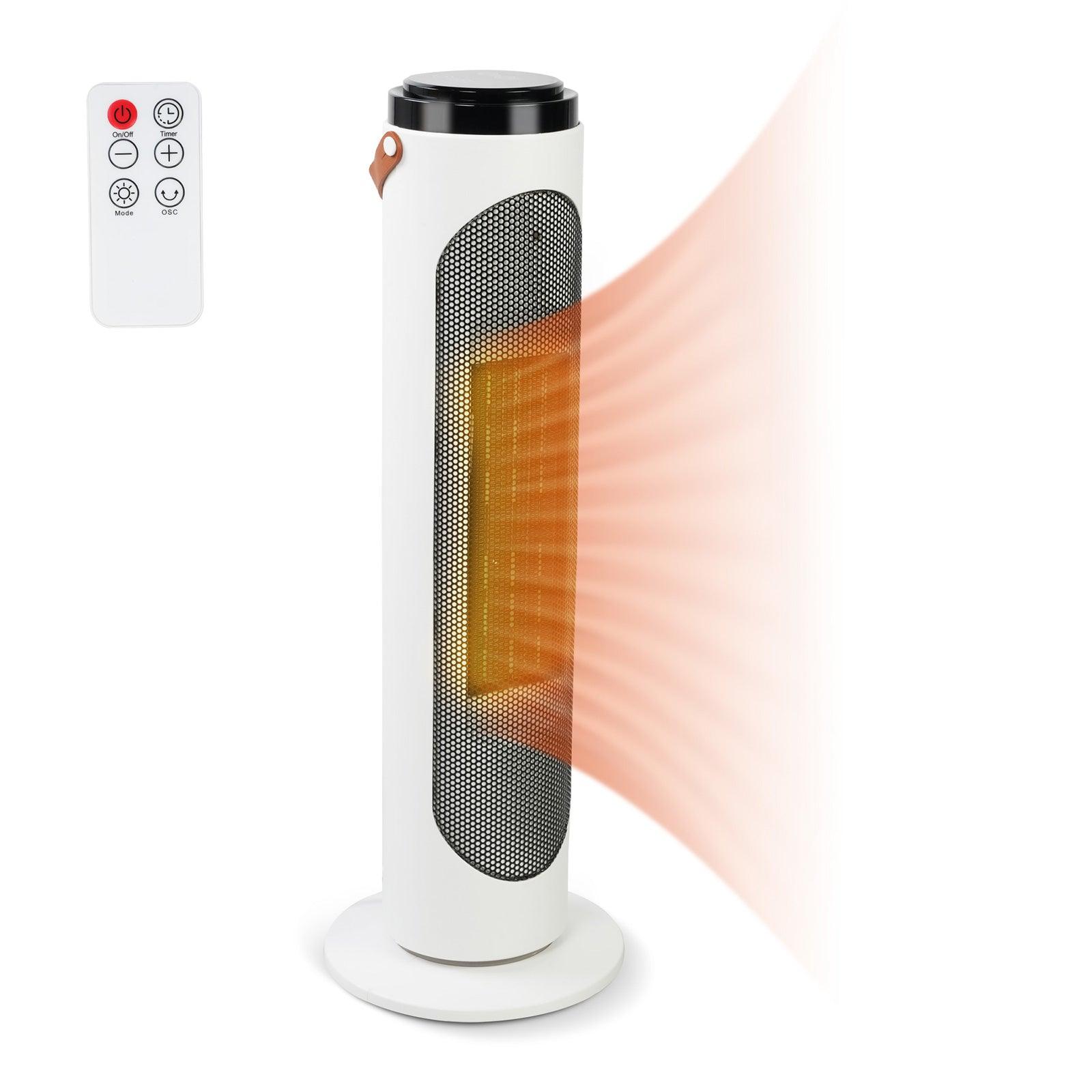 1500W Space Heaters PTC Oscillating Ceramic Heaters and Remote,24h Timer for Office Room Indoor - Bosonshop