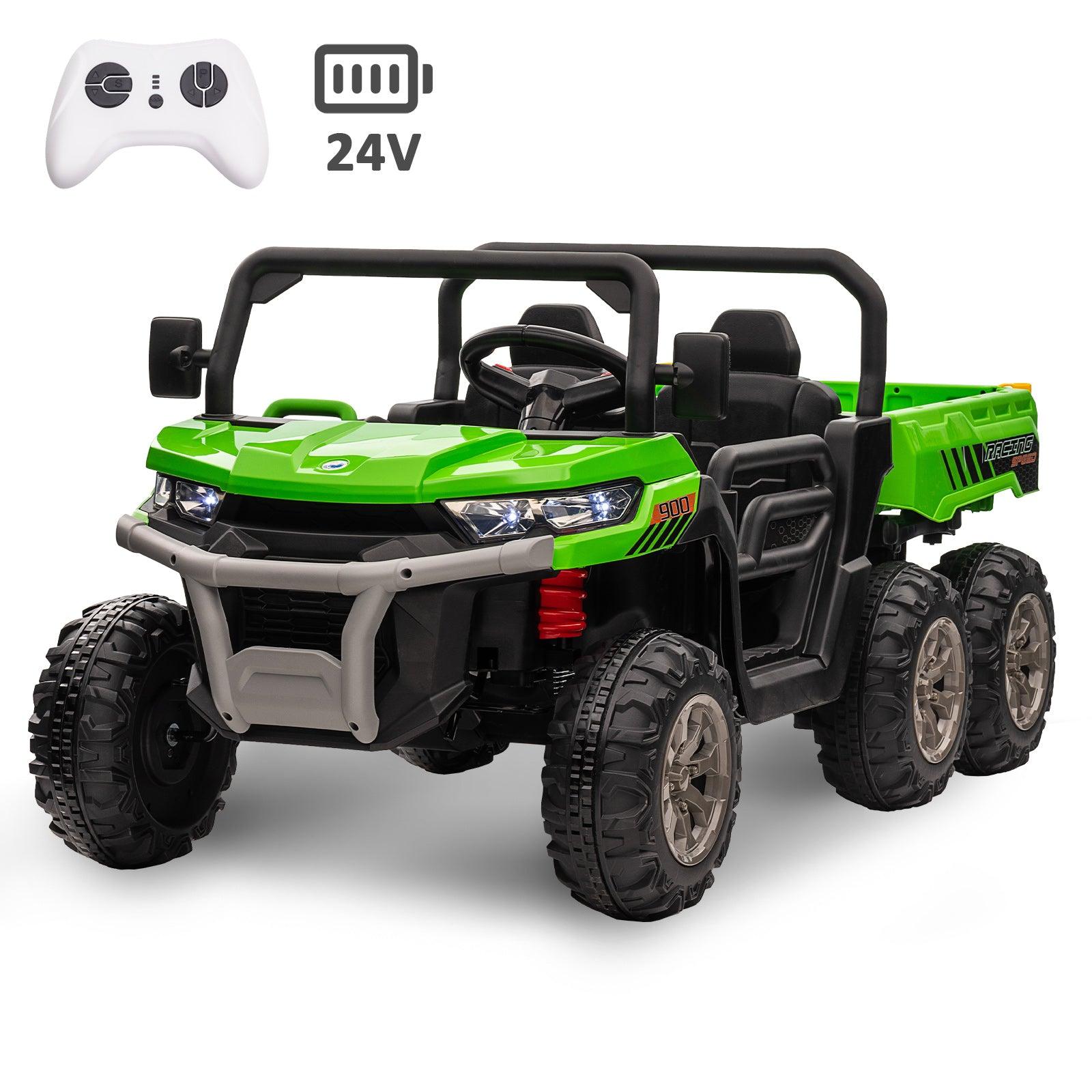 2-Seater Dump Truck 24V Battery with Remote Control EVA Wheels - Bosonshop