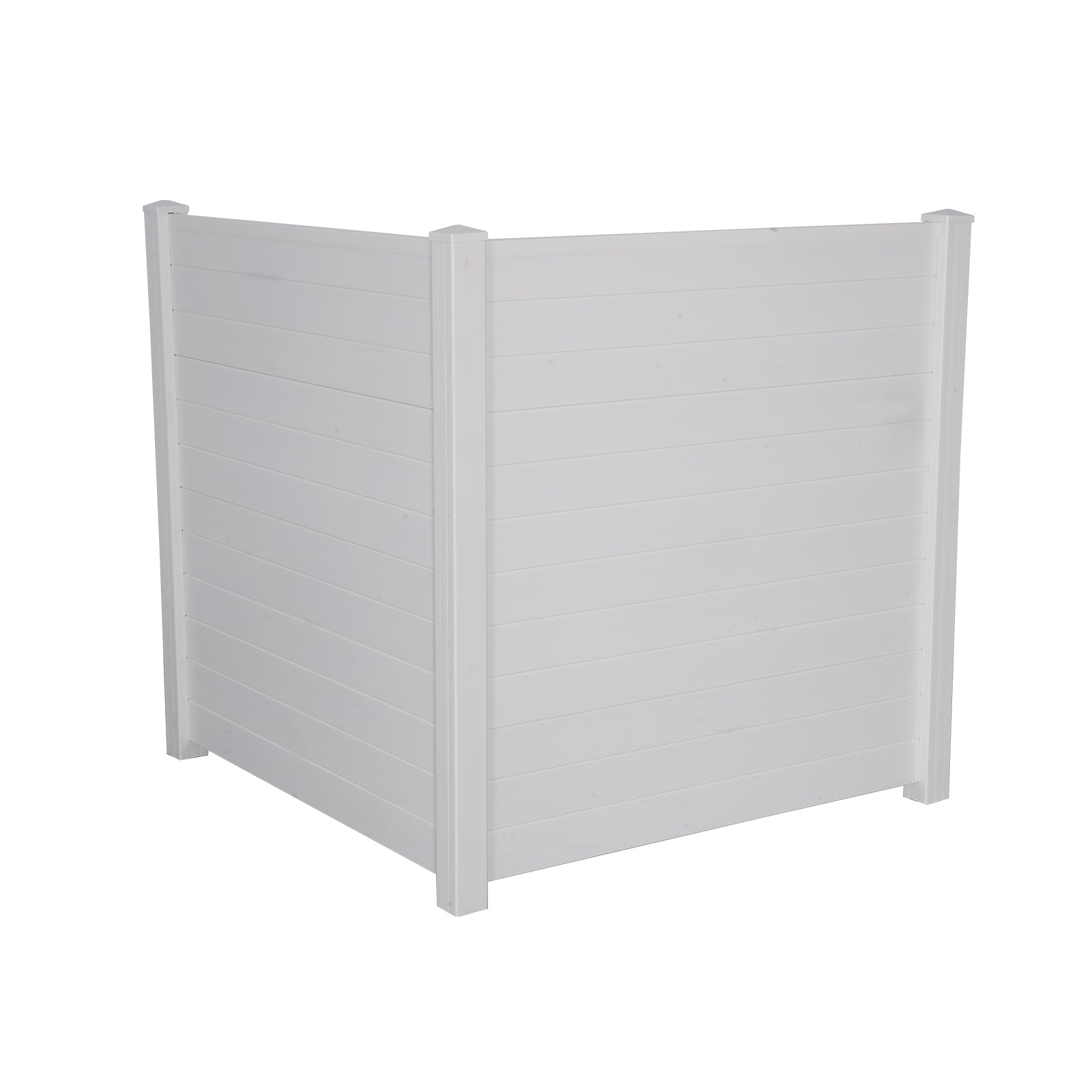 Air Conditioner Fence Privacy Screen 48"x 48", Outdoor Privacy Vinyl Fence Panels, 2 Panels, White - Bosonshop