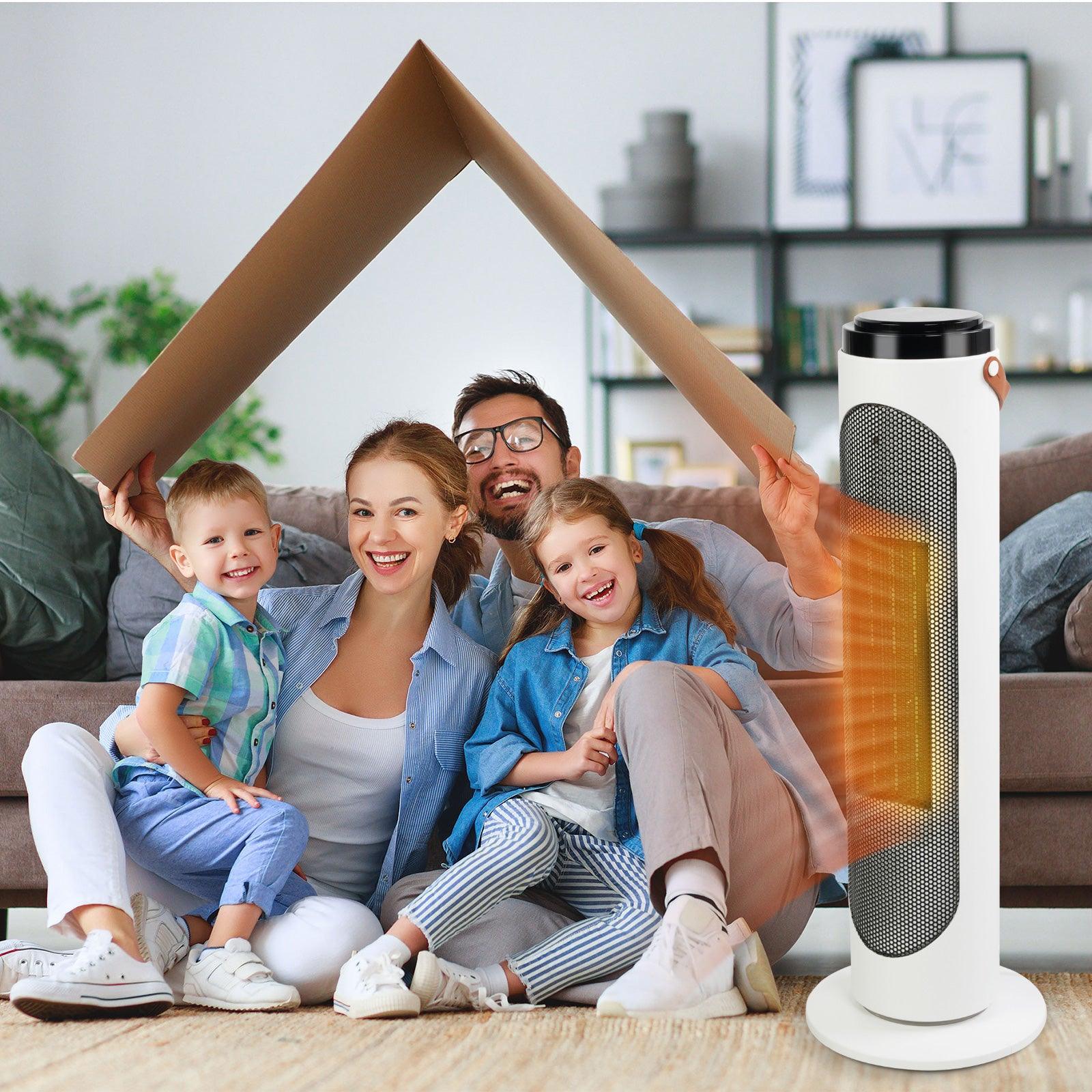 1500W Space Heaters PTC Oscillating Ceramic Heaters and Remote,24h Timer for Office Room Indoor - Bosonshop