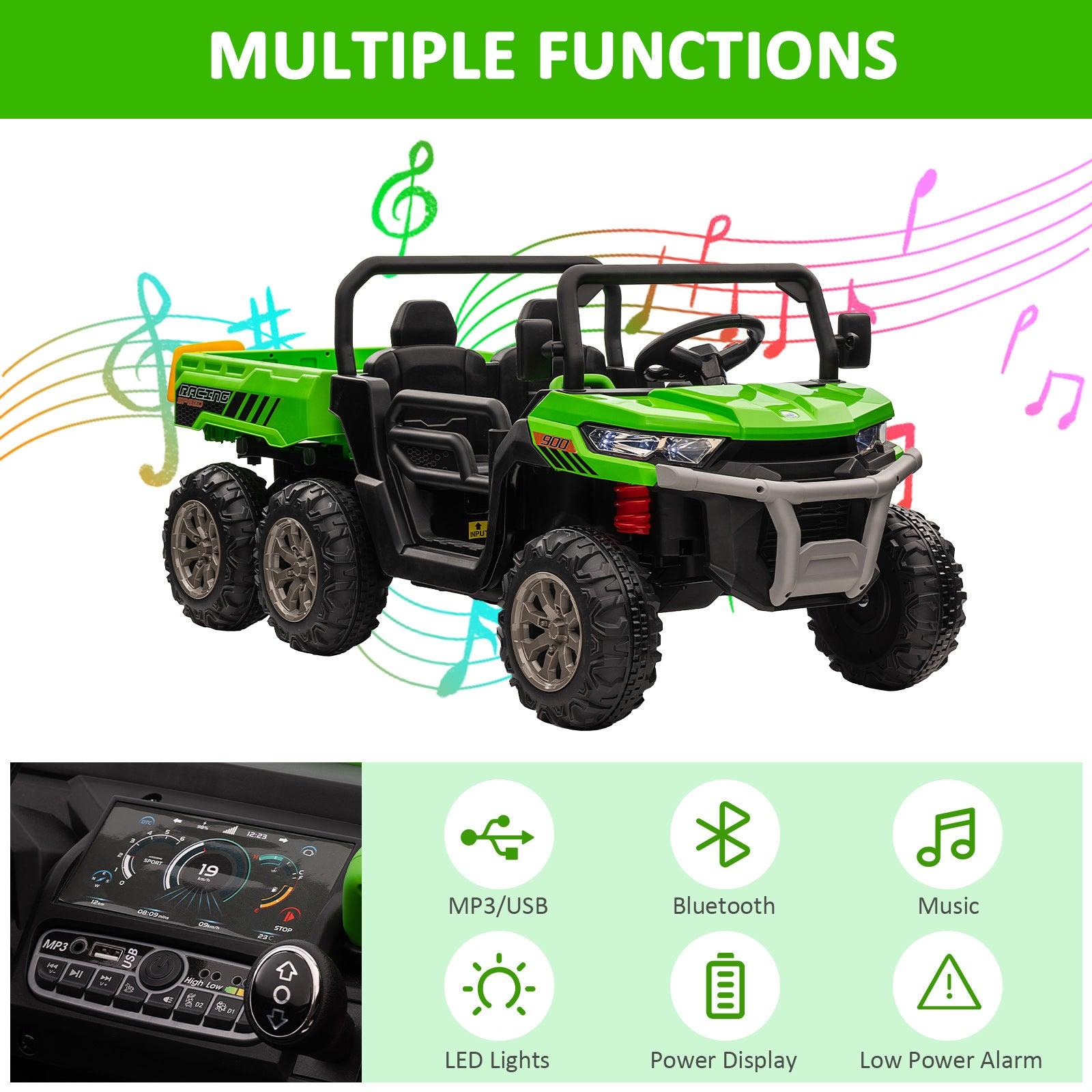 2-Seater Dump Truck 24V Battery with Remote Control EVA Wheels - Bosonshop