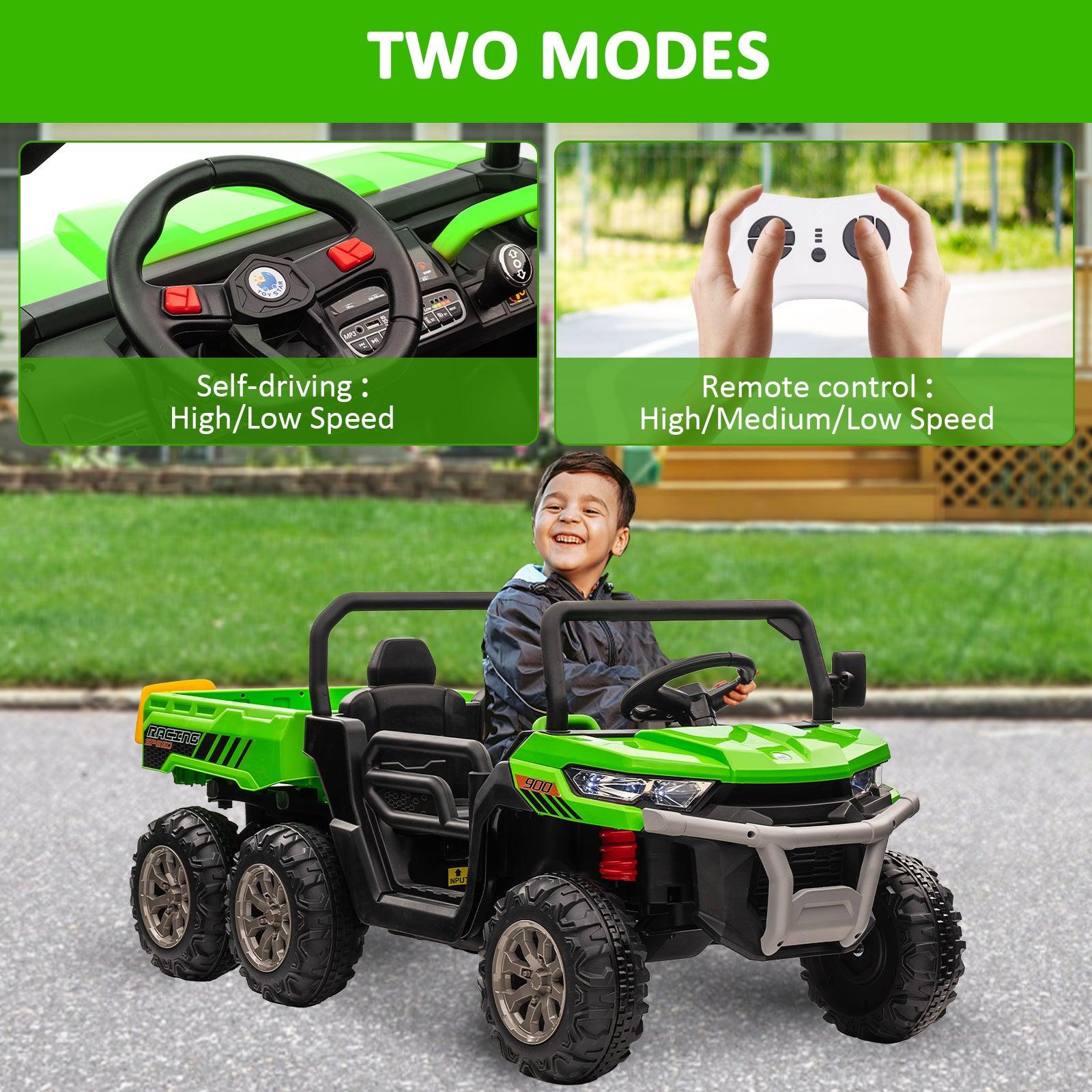 2-Seater Dump Truck 24V Battery with Remote Control EVA Wheels - Bosonshop
