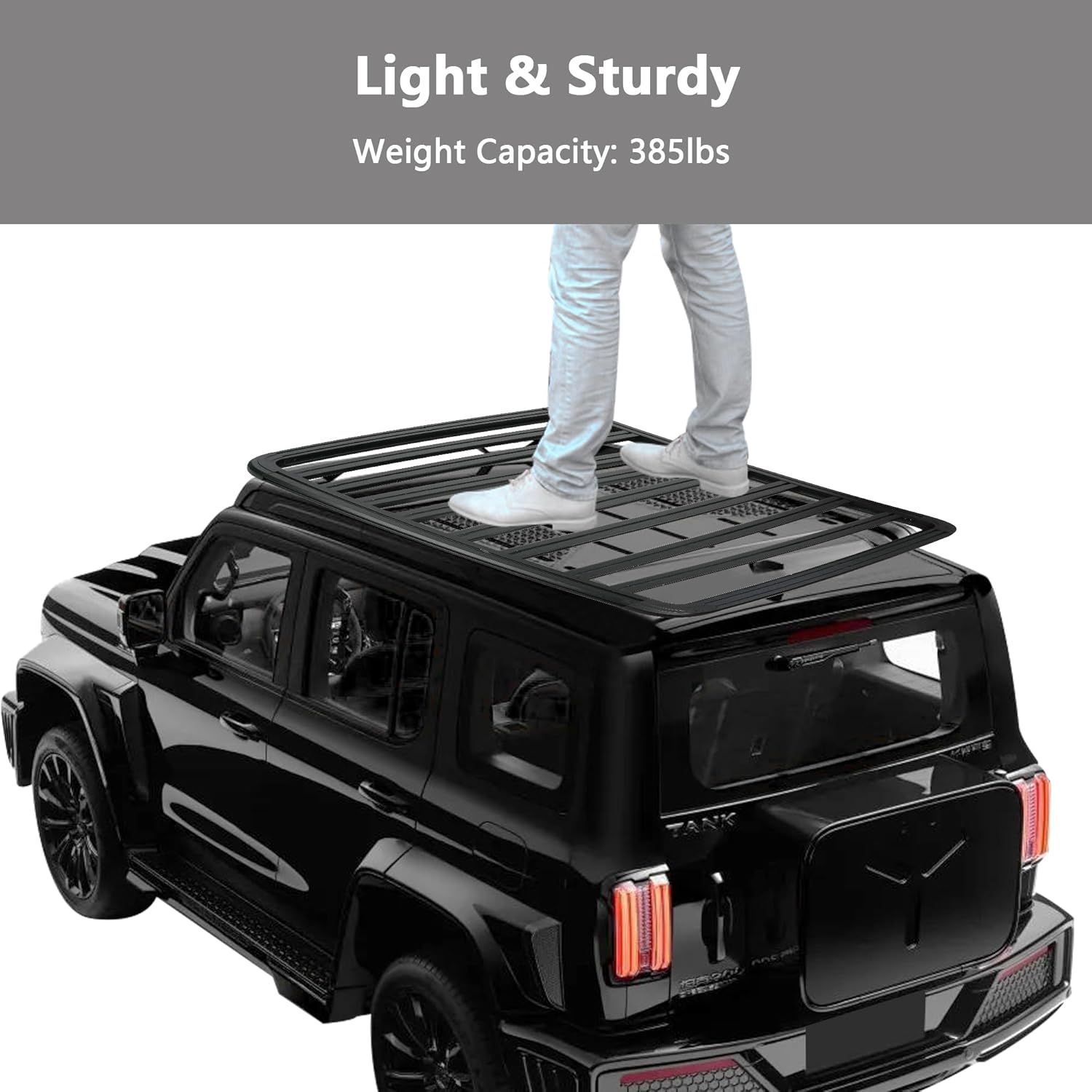 67"x52" Universal Aluminum Automotive Roof Deck Roof Cargo Carrier Flat Roof Luggage Rack - Bosonshop