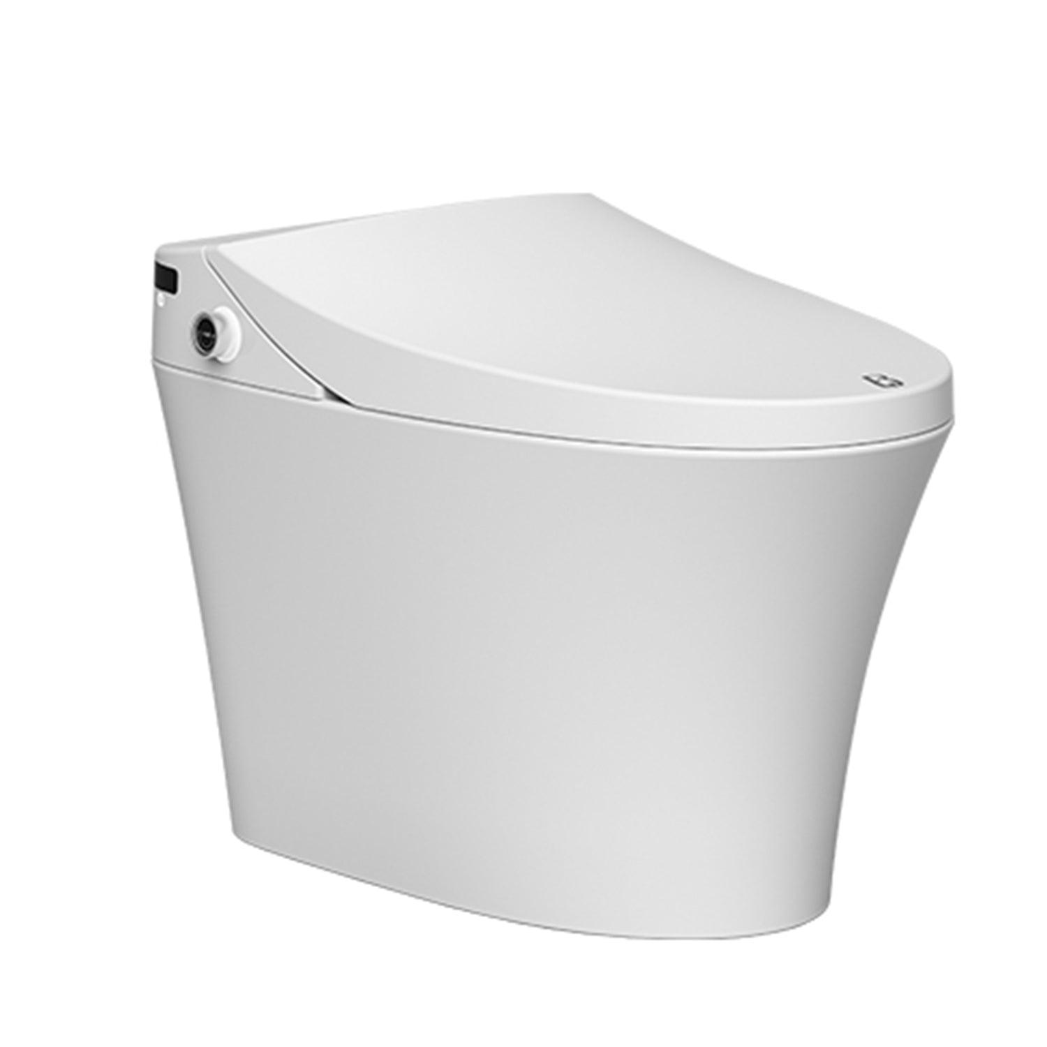 Smart Electronic Bidet Toilet with Heated Seat and Dryer, Foot Sensing Modern Toilet Bidet, One Piece Bidet Toilet Seat with Dual Auto Flush, Blackout Flush - Bosonshop