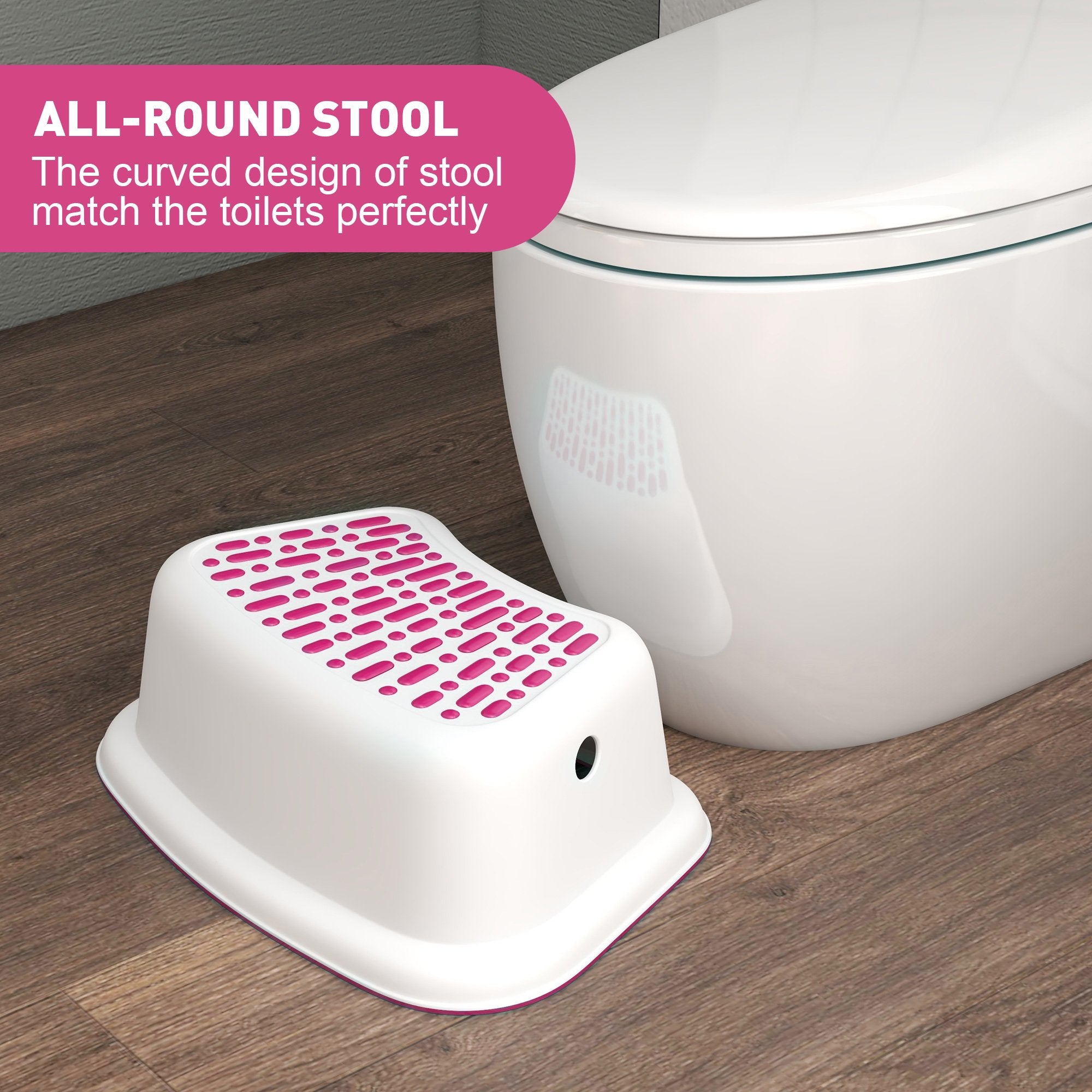 2 Pack Non-Slip Step Stools for Kids, Toddlers Stool Toilet Potty Training, Red - Bosonshop