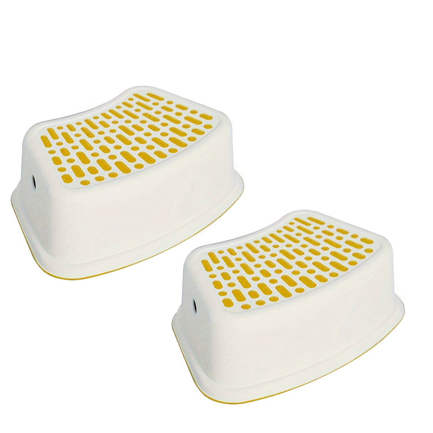 2 Pack Non-Slip Step Stools for Kids, Toddlers Stool Toilet Potty Training, Yellow - Bosonshop