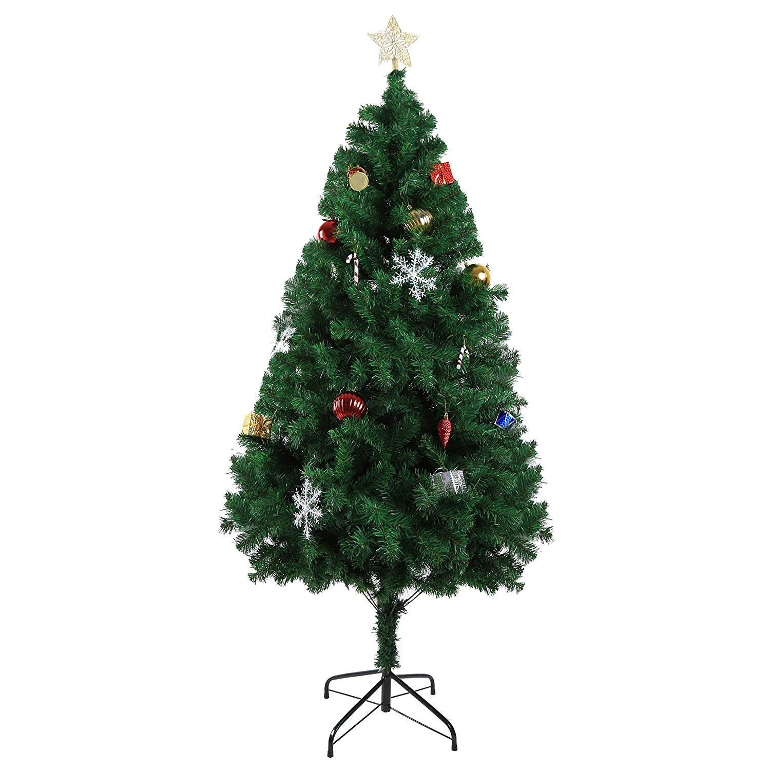 6' Premium Spruce Artificial Christmas Tree w/Metal Stand, Green - Bosonshop