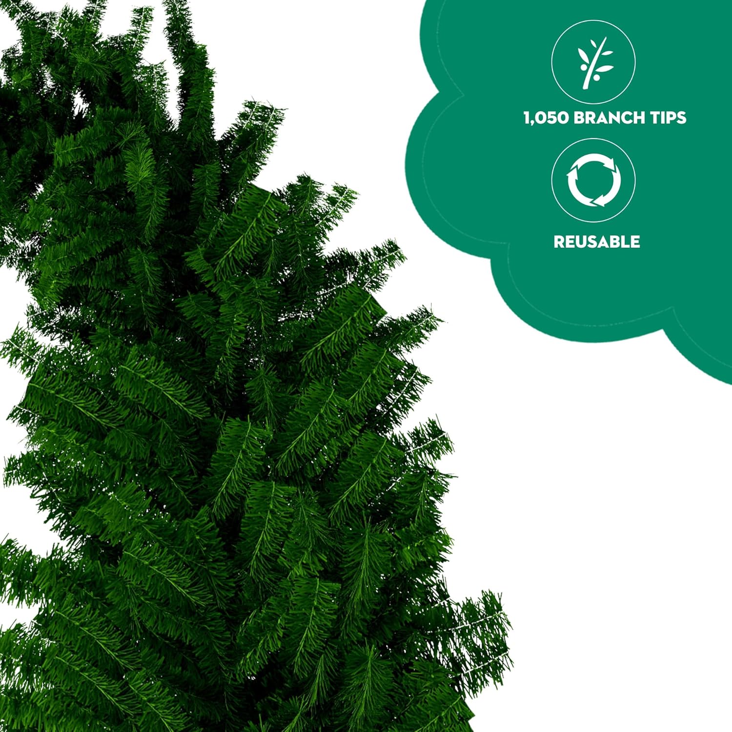 6ft Bendable Santa Hat Style Artificial Christmas Fir Tree Bent Top Xmas Tree with Metal Stand, 1050 Lush Branch Tips - Bosonshop