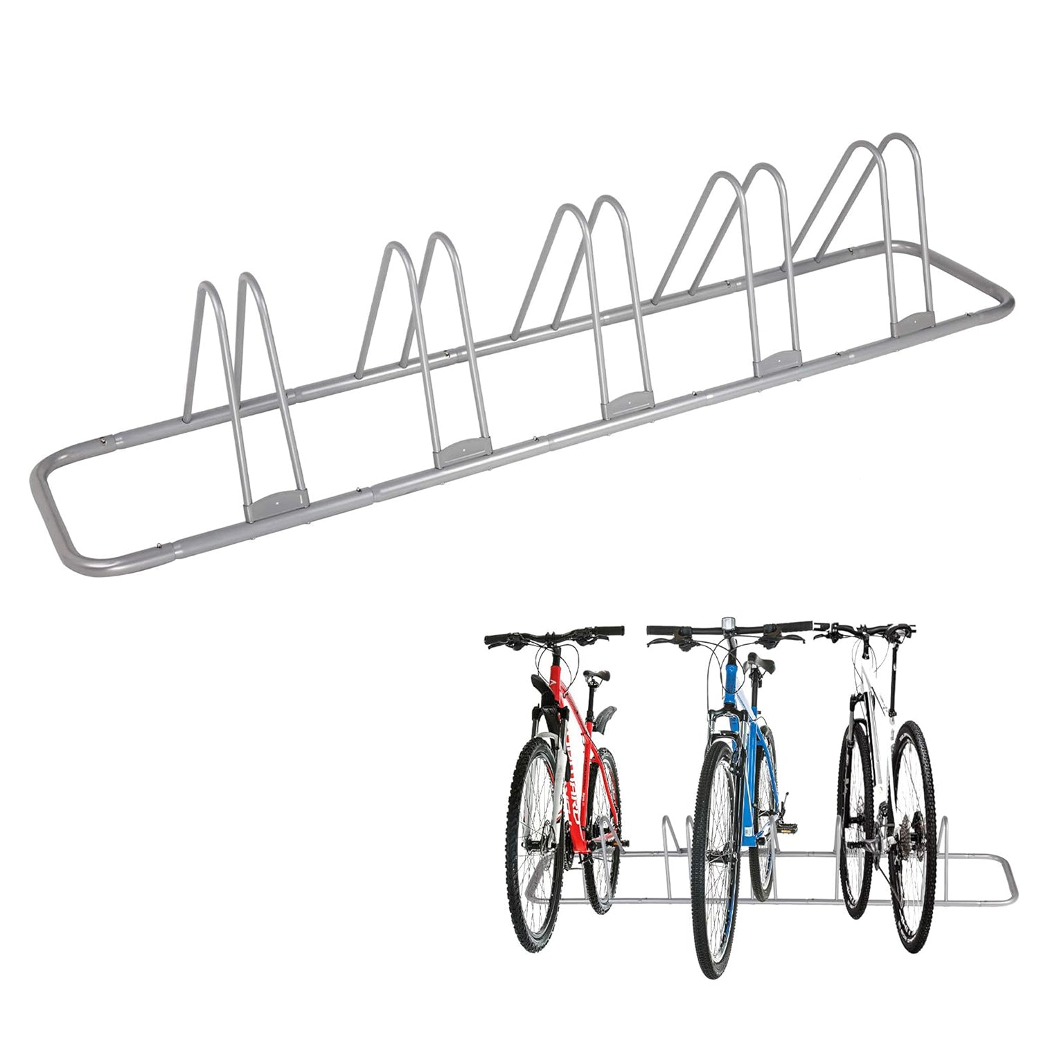 5 Bicycle Floor Parking Rack Stand Adjustable 1-5 Rack Bicycle Stand, 3" Width, Portable Standing Bicycle - Bosonshop