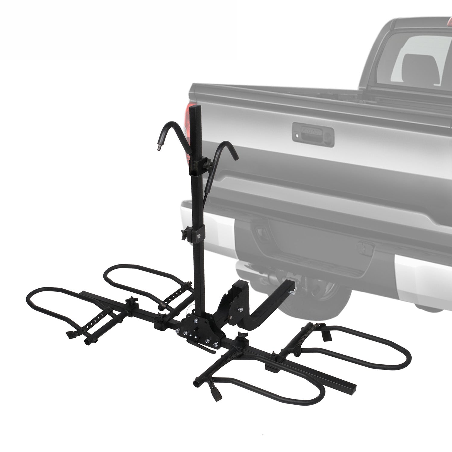 Hitch Mount Bike Rack 2 Bikes, Wobble Free Smart Tilting Folding Bicycle Car Racks - Bosonshop