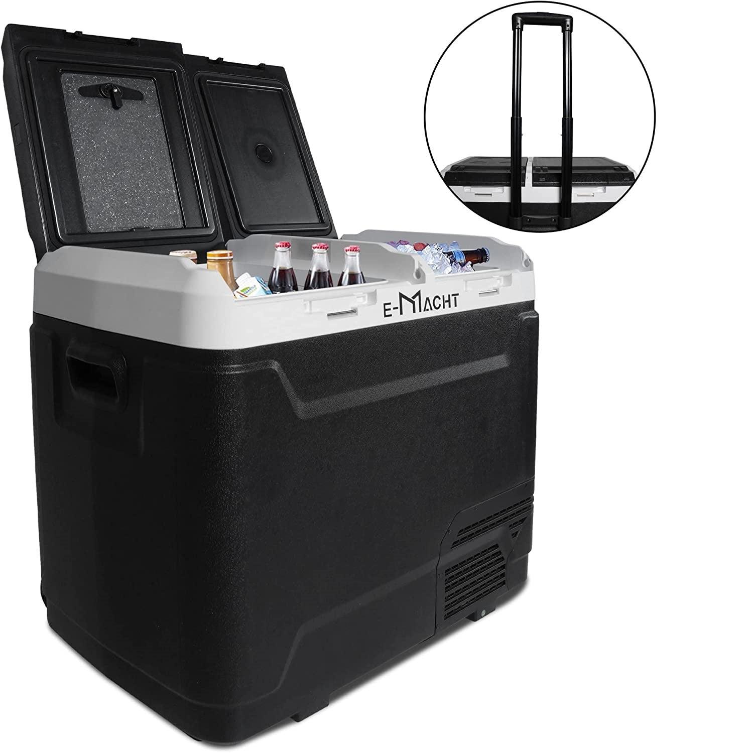 Wireless Connectivity 12V Car Fridge - 63QT with Dual Power Options and Wheels - Bosonshop