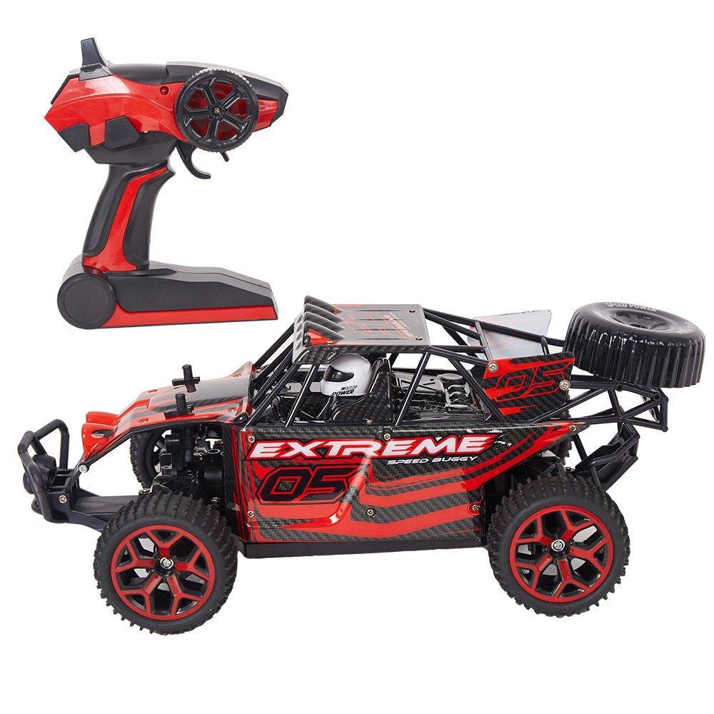 Bosonshop 1:18 2.4G 4WD 20KM High Speed Off-Road RC Die Cast Racing CombinationCar Battery Control Vehicle Presents for Kids