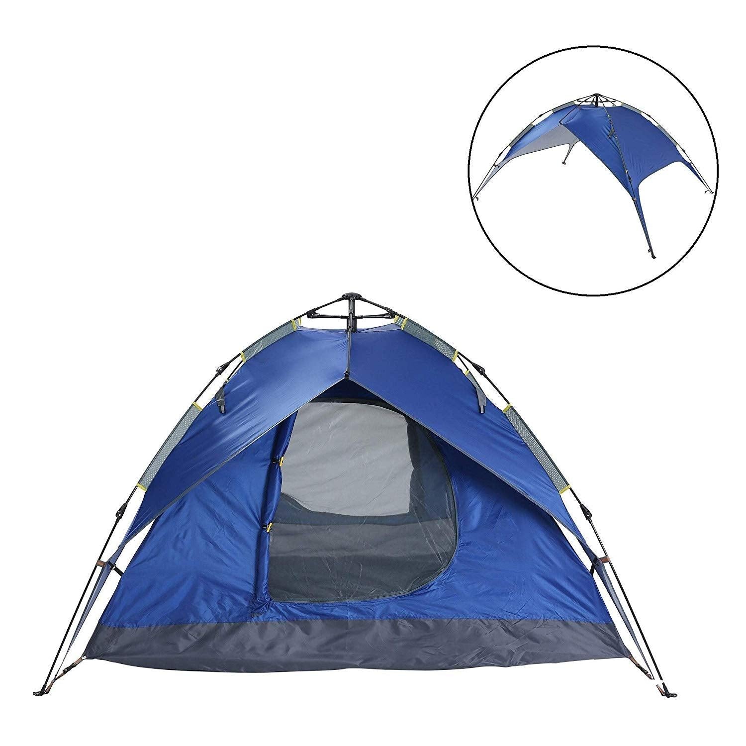 Bosonshop 3-4 Person Double-Door Waterproof Family Camping Tent