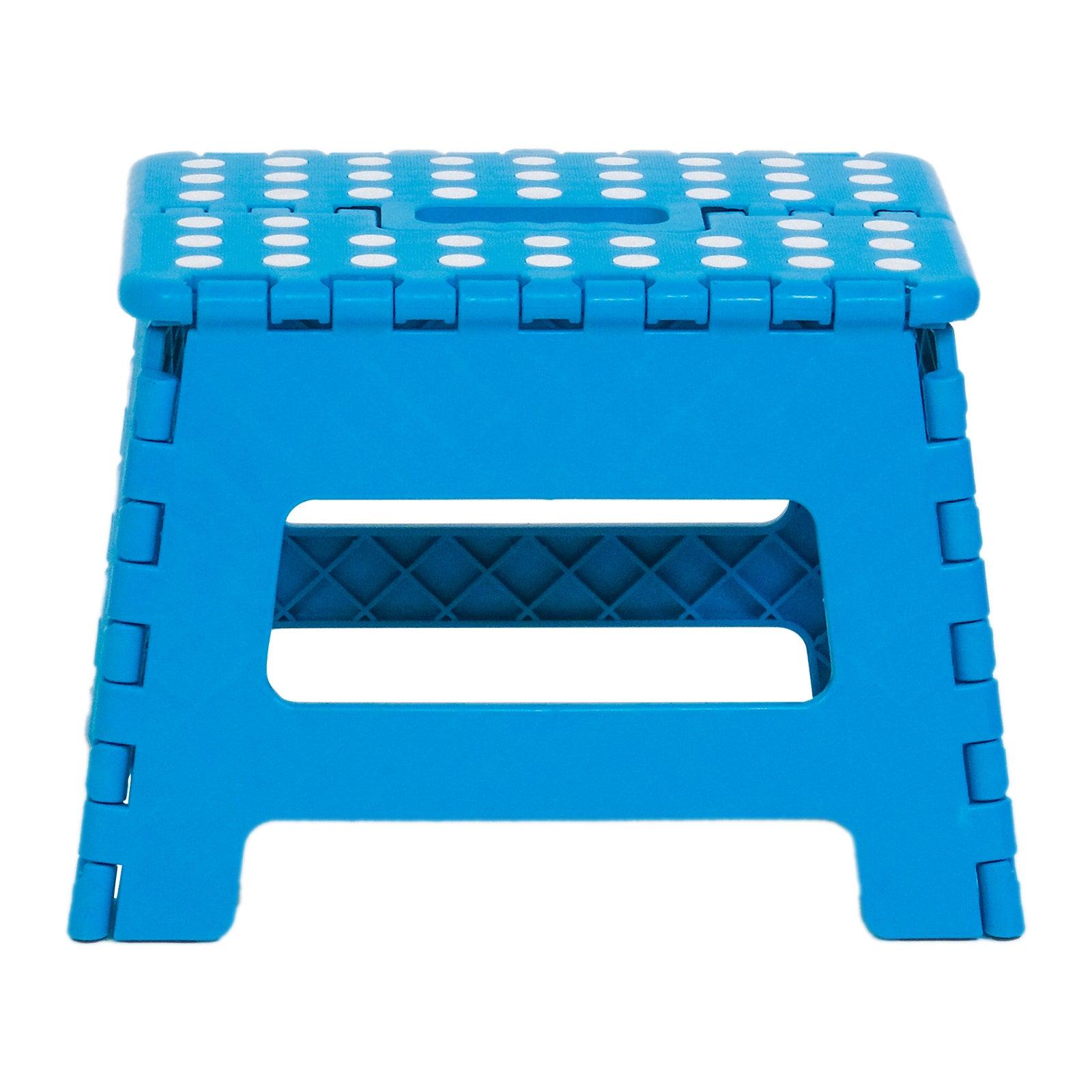 2 Packs Non-Slip Foldable Step Stool with Handle, Blue - Bosonshop
