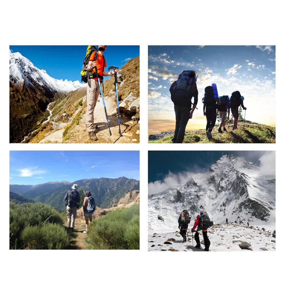 Bosonshop Professional Outdoor Trekking Poles Ultra Light Adjustable Height Anti-Shock Stick for Hiking