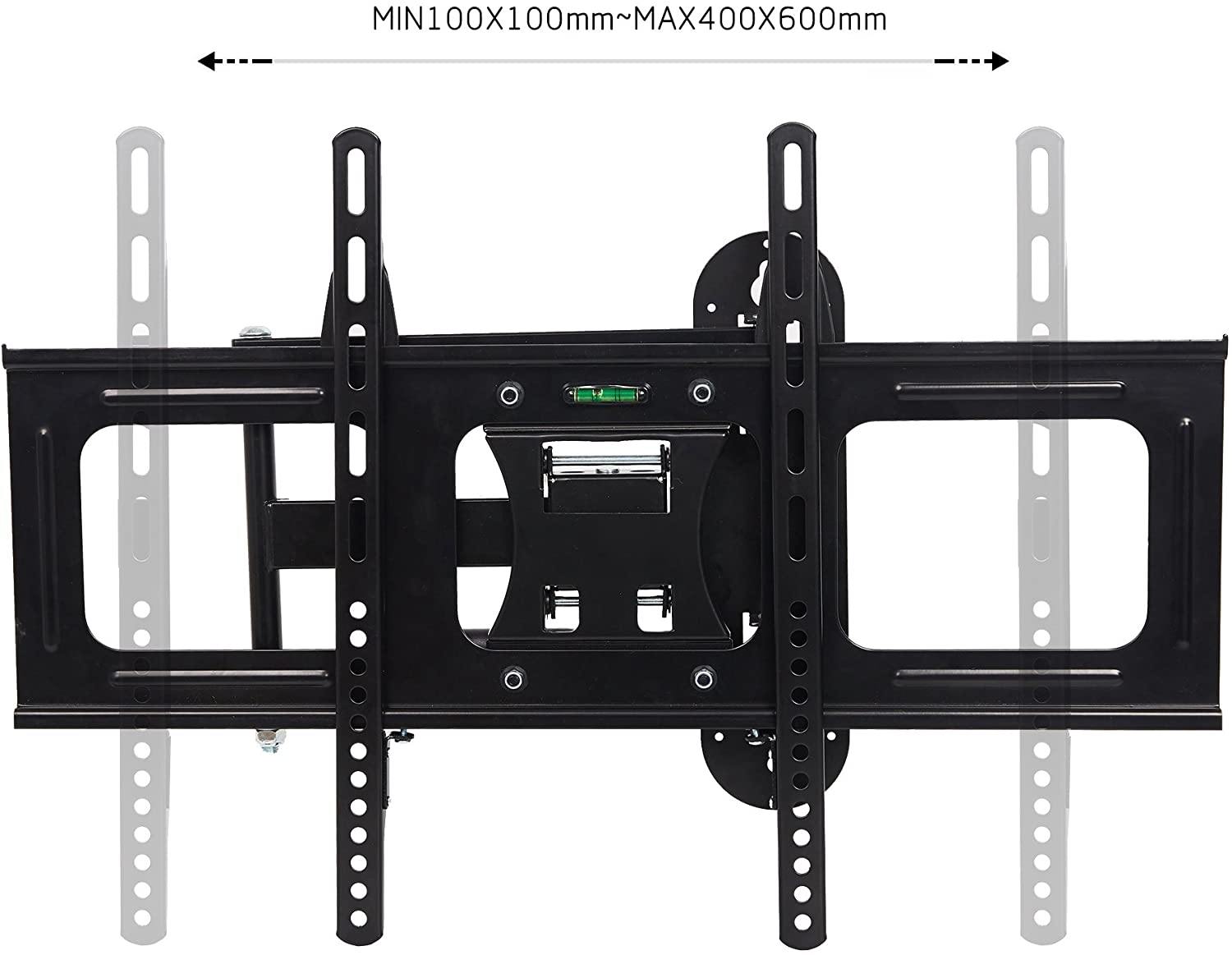 TV Wall Mount for 32-70 inch TV Adjustable TV Holder Up to VESA 600X400mm, Max load 77lbs, Tilt -10°/+5° , Black - Bosonshop