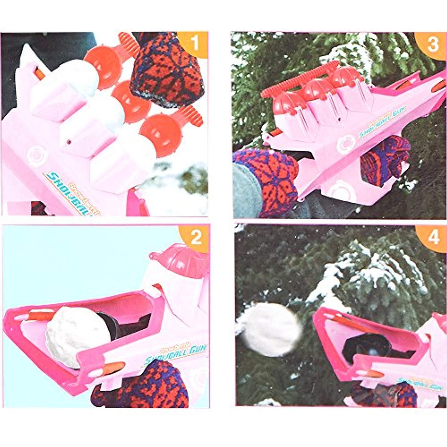 Bosonshop Snowball Launcher Winter Sport Game Pink