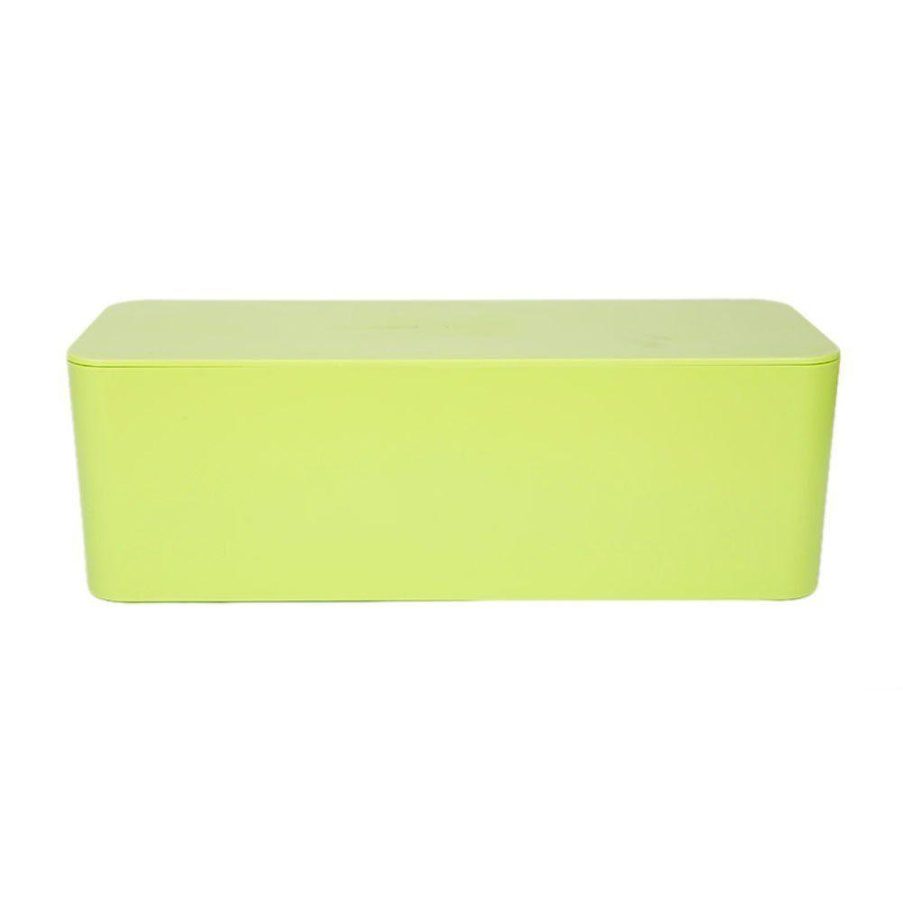 Plastic Cable Storage Socket Wire Box Management for Home Office Medium Green - Bosonshop