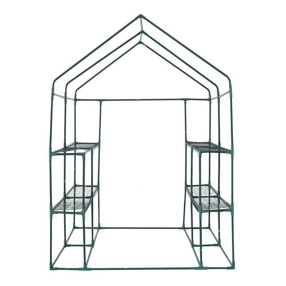 Bosonshop  Walk in Mini Outdoor Greenhouse 2-Tier 8-Shelf 56.3”(L) x 56.3“(W) x 76.7“(H)