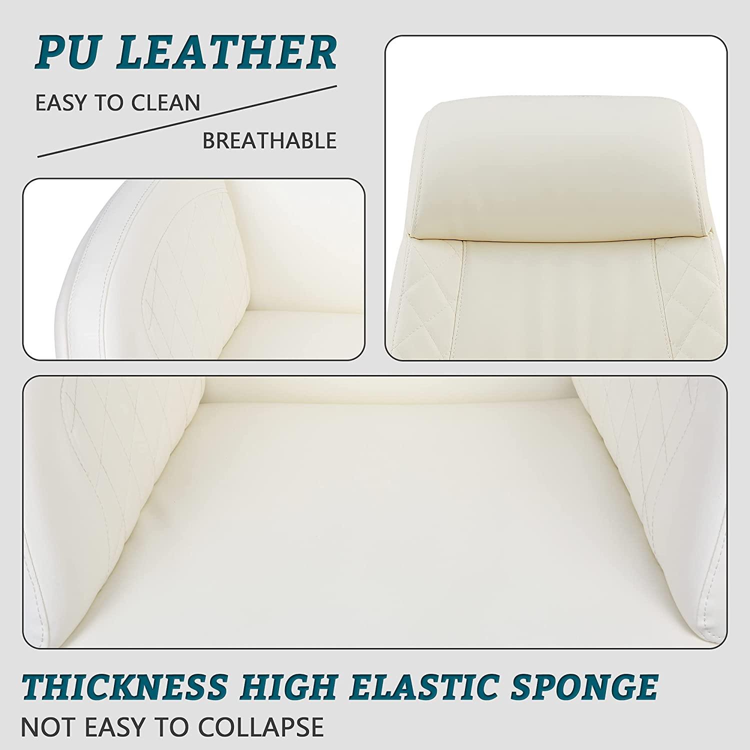 Ergonomic Office Chair High Back Executive PU Leather Upholstered Swivel Chair with Headrest & Thick Padding Armrest Adjustable Desk Chair Task - Bosonshop