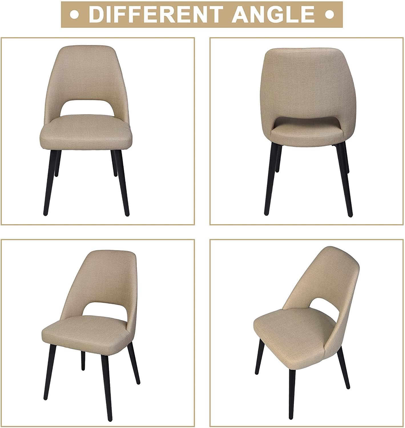 Set of 2 Kitchen Dining Room Chair with Fire Retardant & Water Repellent Vinyl Leather Seat - Bosonshop