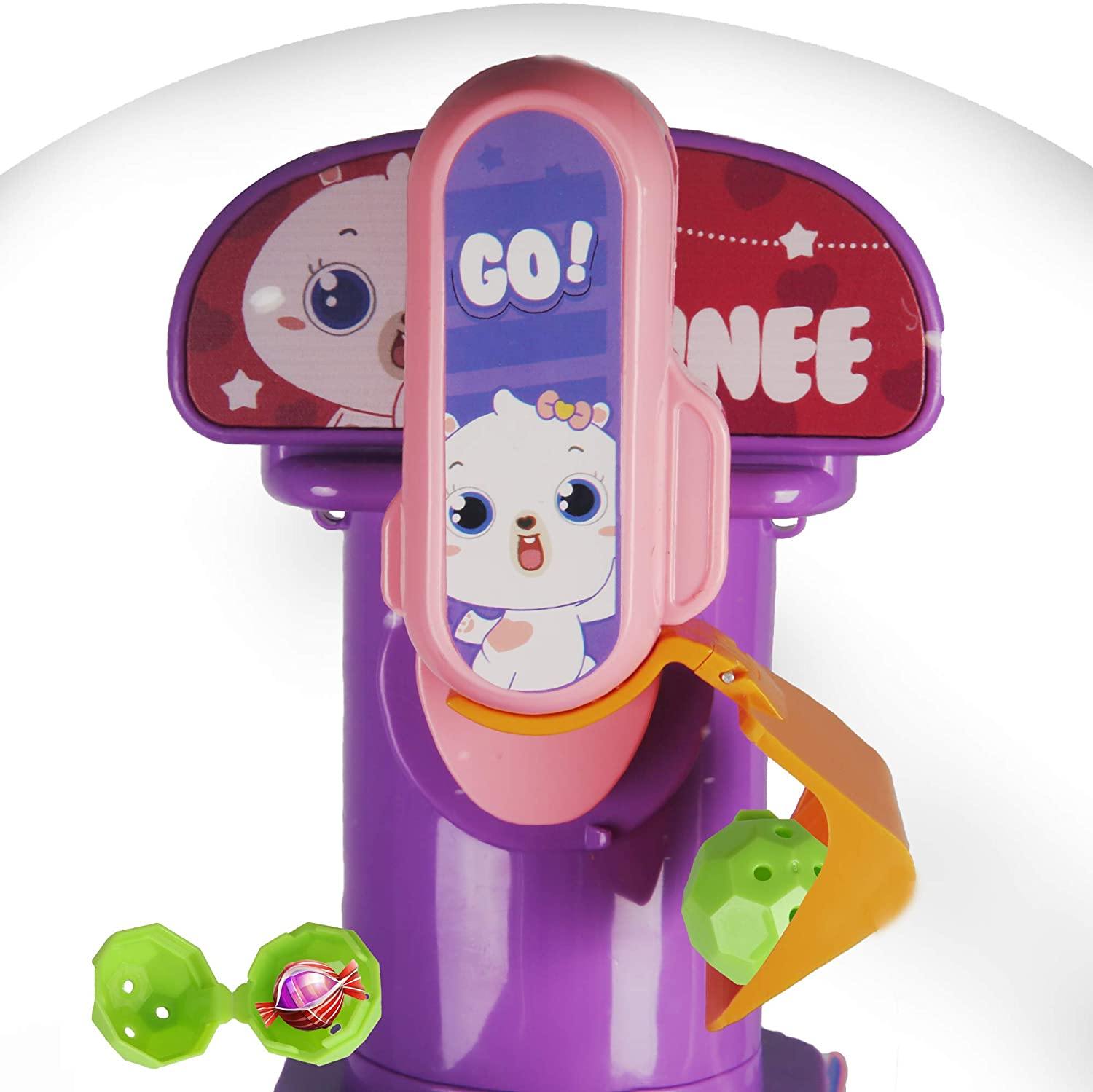 Claw Machine for Kids Mini Candy Grabber Toys Electronic Arcade Game With LED Display and Music, 16 x Candy Balls - Bosonshop