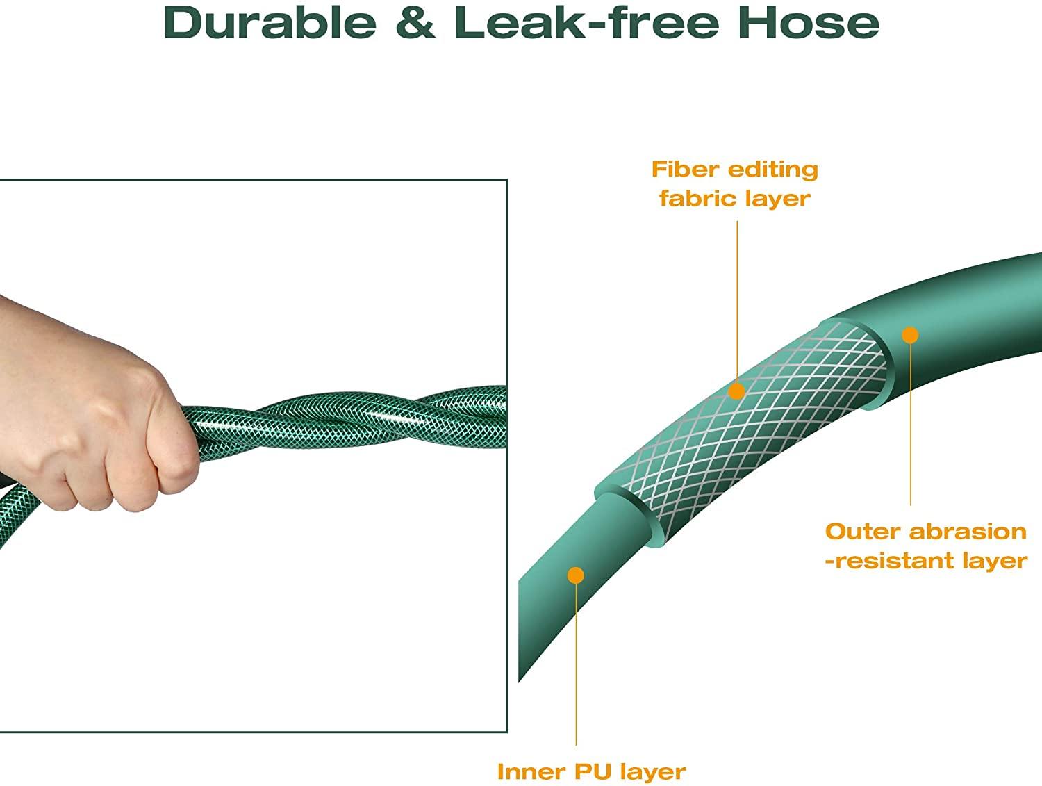 Garden Hose Reel 50 Feet Retractable Garden Hose Line Wall Mount Easy to Remove - Bosonshop