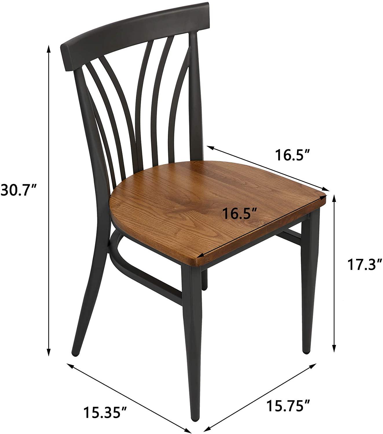 Modern Industrial Kitchen Dining Chairs Set of 2 - Bosonshop