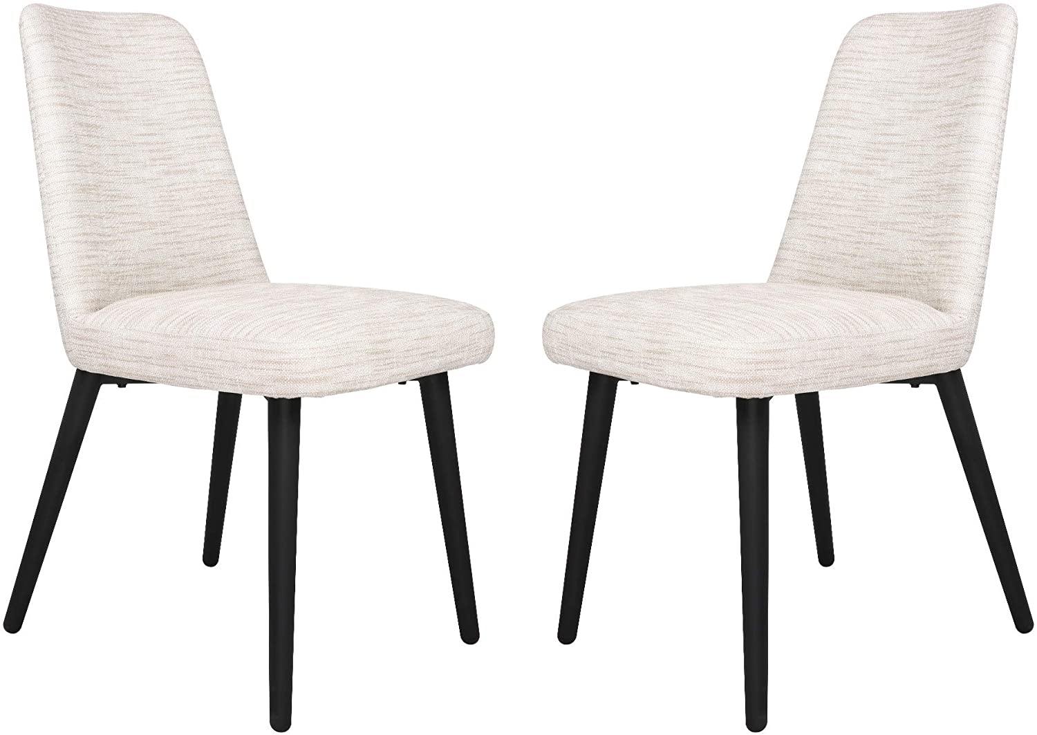 Modern Dining Chairs Set of 2 with Soft Foam Cushion, Comfortable and Easy to Clean Leather Side Chair, Durable Restaurant Chair - Bosonshop