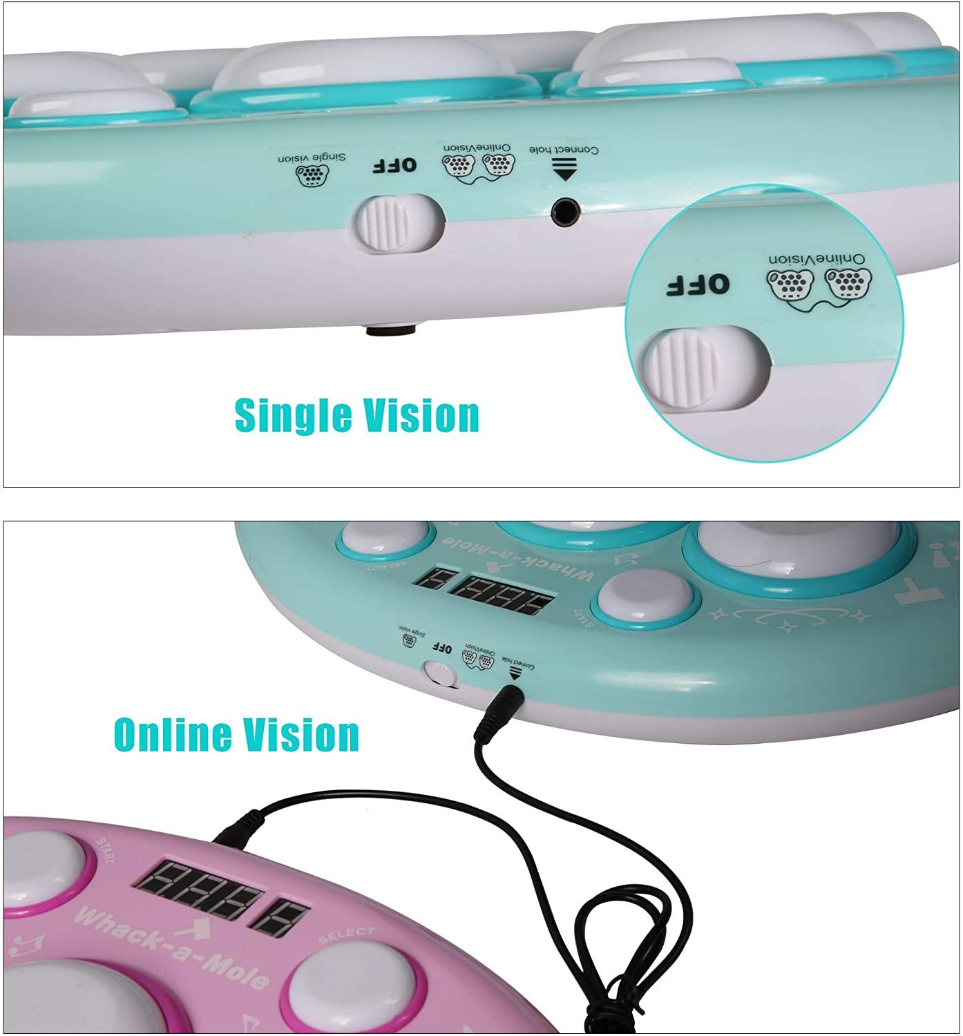 Kids Whock A Mole Game with Hands, Interaction Electric Toys Toddler Early Developmental Learning Memory Game for Boys & Girls Ages 3+, Blue - Bosonshop