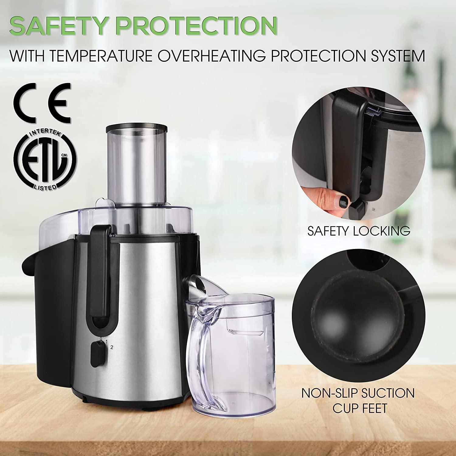850W Electric Wide Mouth Centrifugal Juice Extractor, 2 Speed Electric Fruit Juice Extractor Machine - Bosonshop