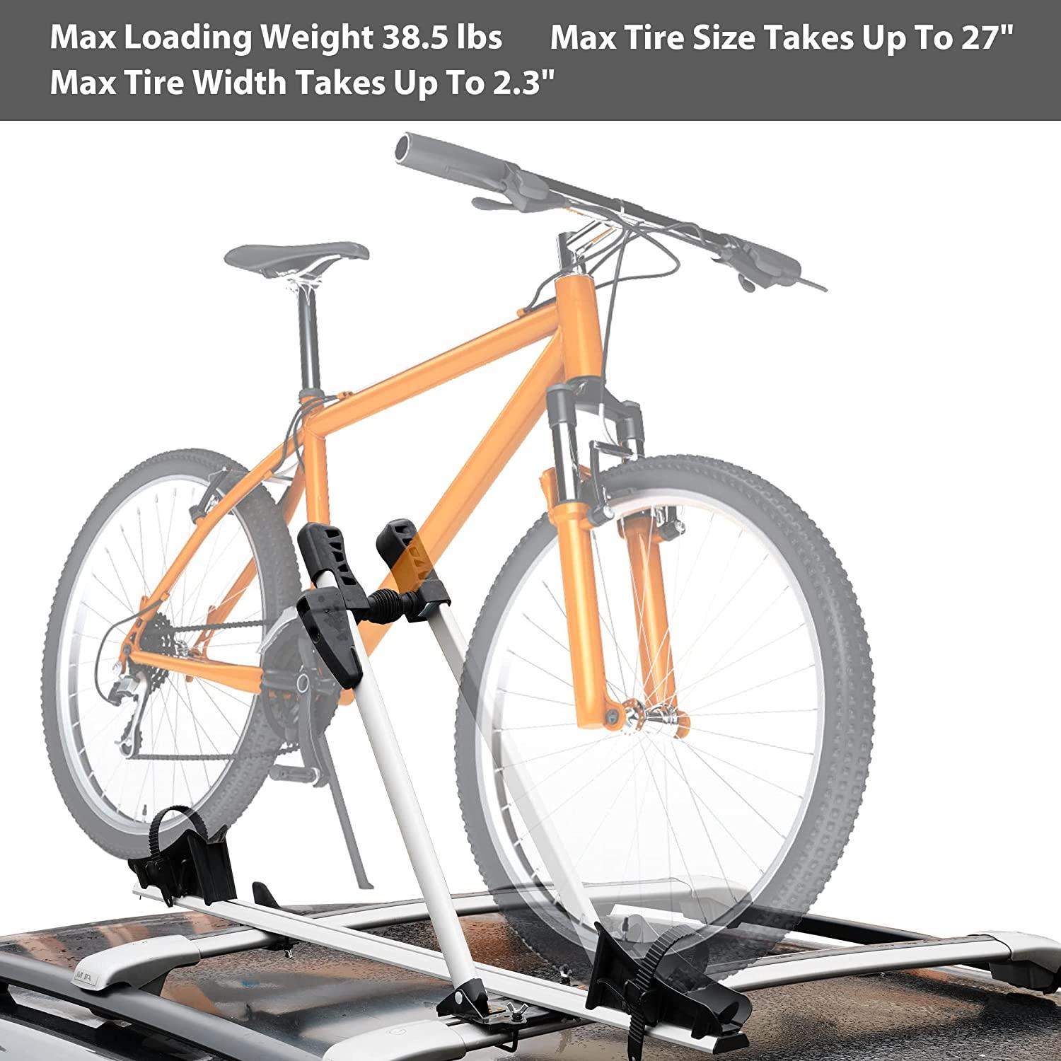 Upright Roof Mount Bike Rack Aluminum Bicycle Carrier for Roof Racks with Locking System for Cars SUVs - Bosonshop