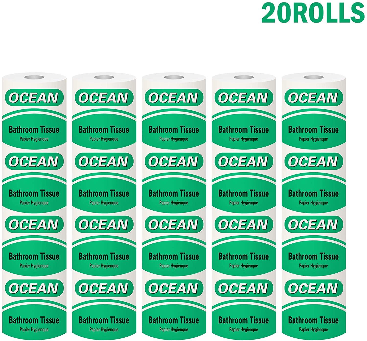 Toilet Paper 100% Recycled 3-Ply Bath Tissue, 2 Packs of 10 Rolls (20 Rolls Total), Super Soft - Bosonshop