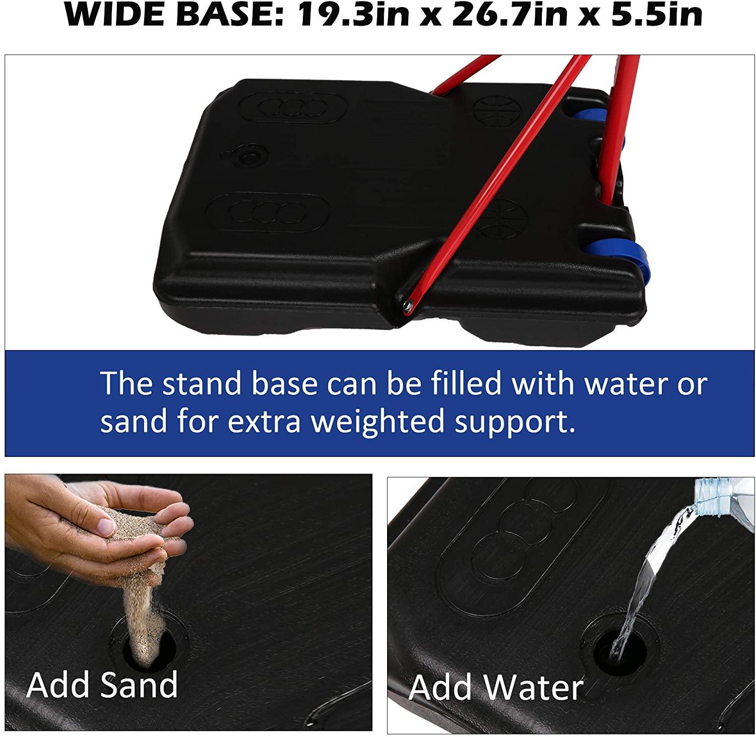 Basketball Hoop for Kids and Teens, Portable Basketball Goal System for Indoor and Outdoor Backyard, Basketball Stand with 2 Wheels, Easy to Assemble - Bosonshop