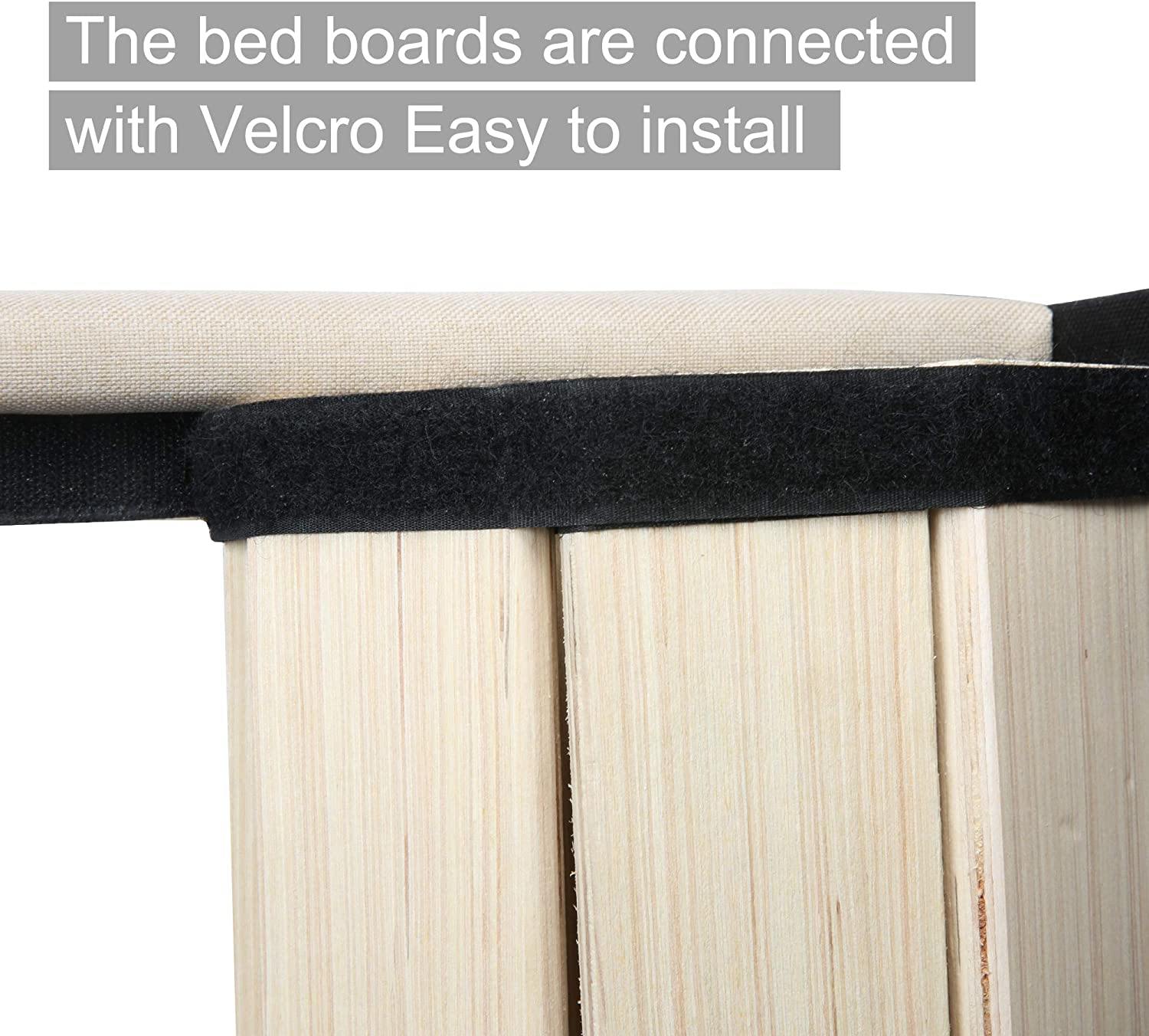 14 Inch Upholstered Platform Bed Frame with Headboard Mattress Foundation with Wood Slat Support No Box Spring Needed Beige (Full) - Bosonshop