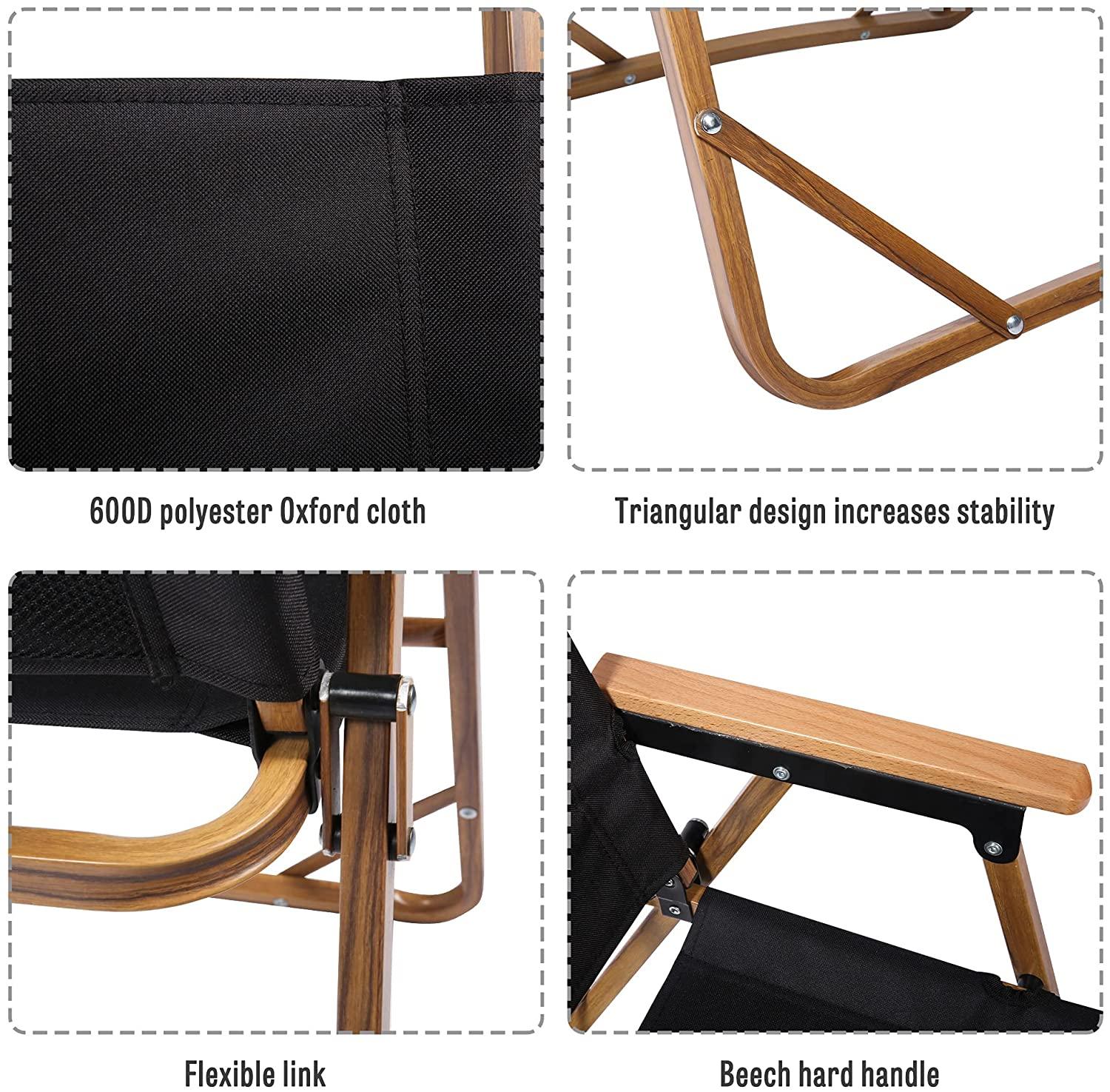 2 Pack Folding Lightweight Aluminum Chairs for Living Room, Patio, Backyard, Beach - Bosonshop