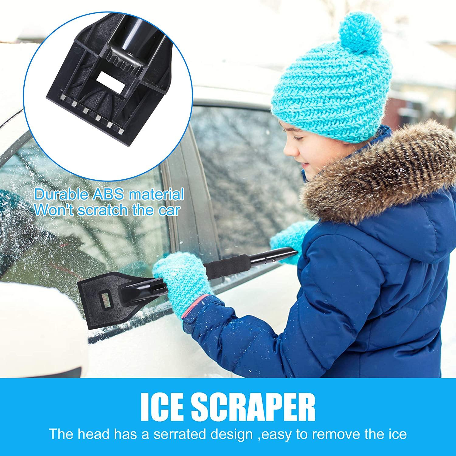 Snow Shovel Kit with Ice Scraper, 3-in-1 Adjustable Emergency Snow Shovel Removal Set for Car, Camping and Outdoor - Bosonshop