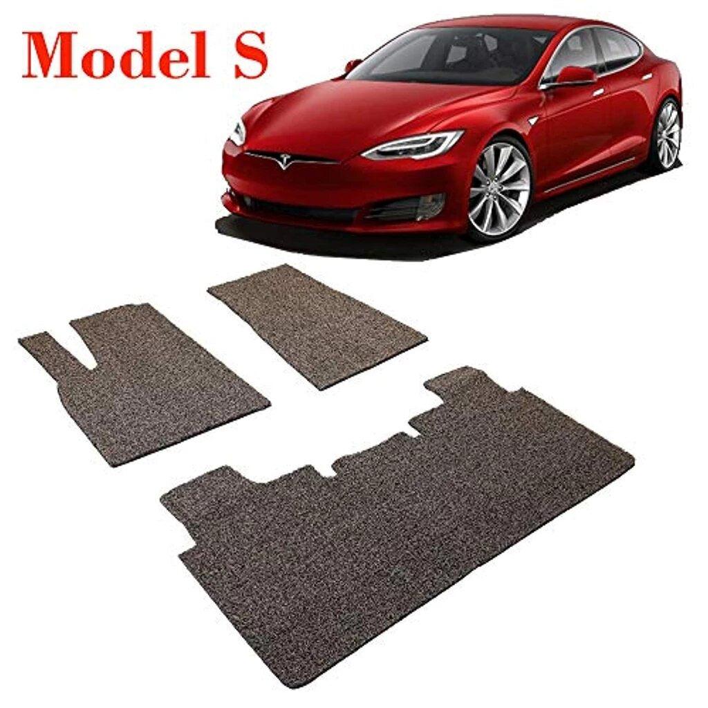 Tesla Model S Floor Mats Set, All Weather, Gray - Bosonshop