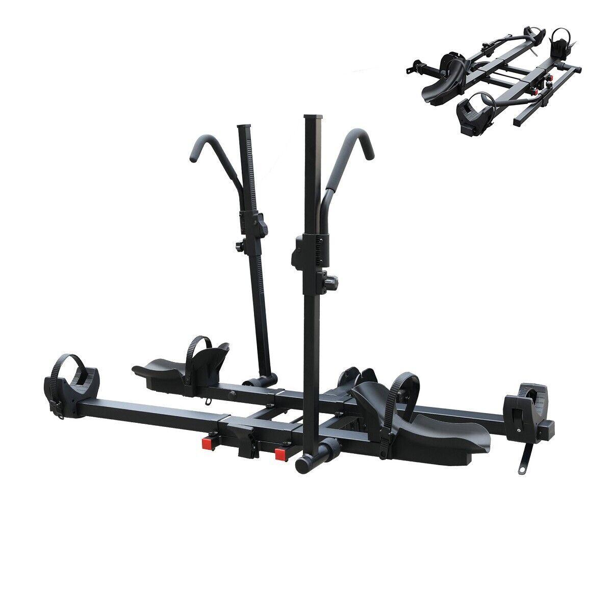 2 Bike Carrier Rack Hitch Mount Tilt Down Design Load 132LB for Car SUV - Bosonshop