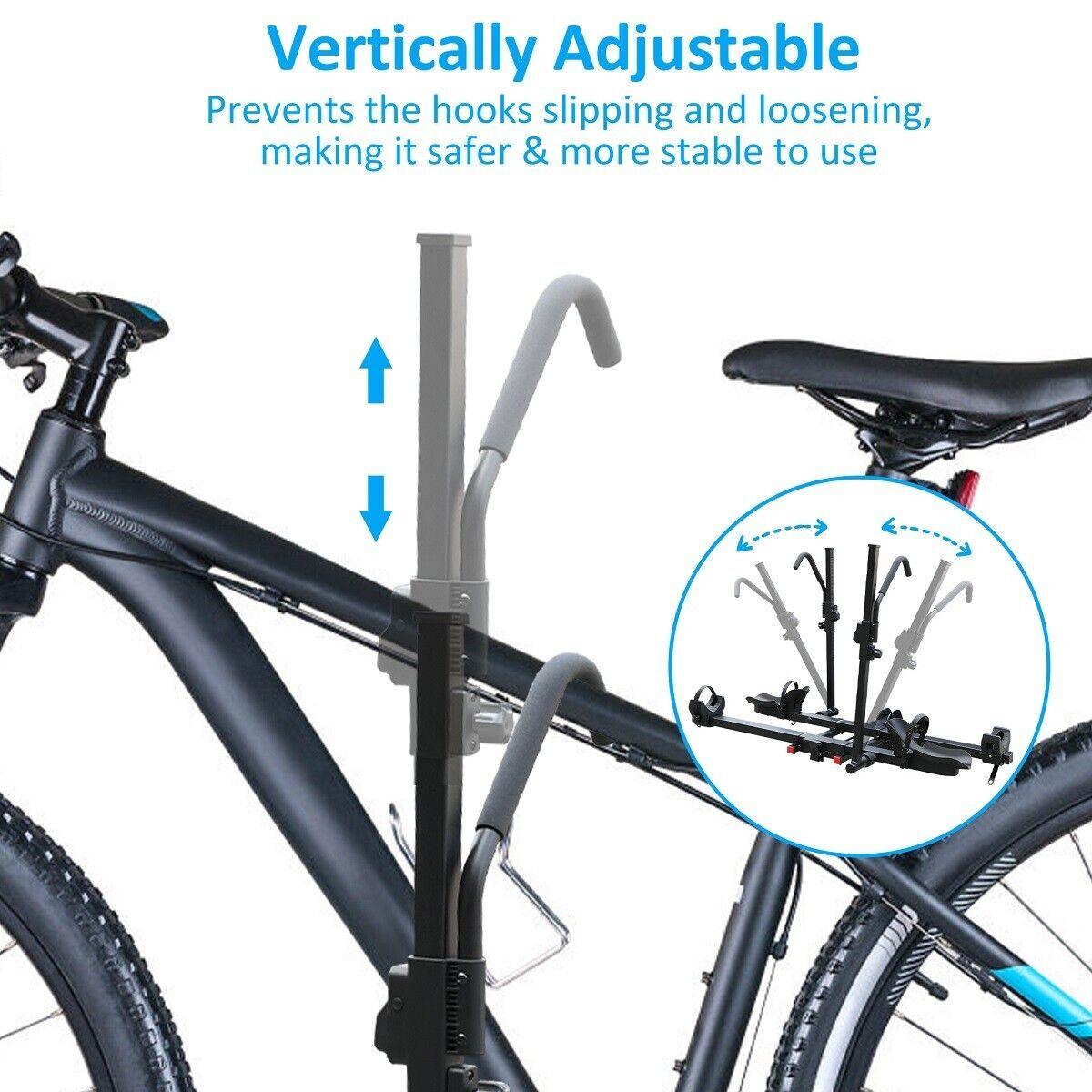 2 Bike Carrier Rack Hitch Mount Tilt Down Design Load 132LB for Car SUV - Bosonshop