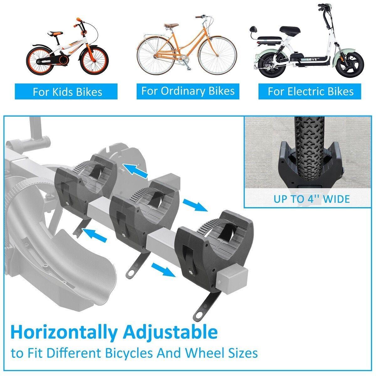 2 Bike Carrier Rack Hitch Mount Tilt Down Design Load 132LB for Car SUV - Bosonshop