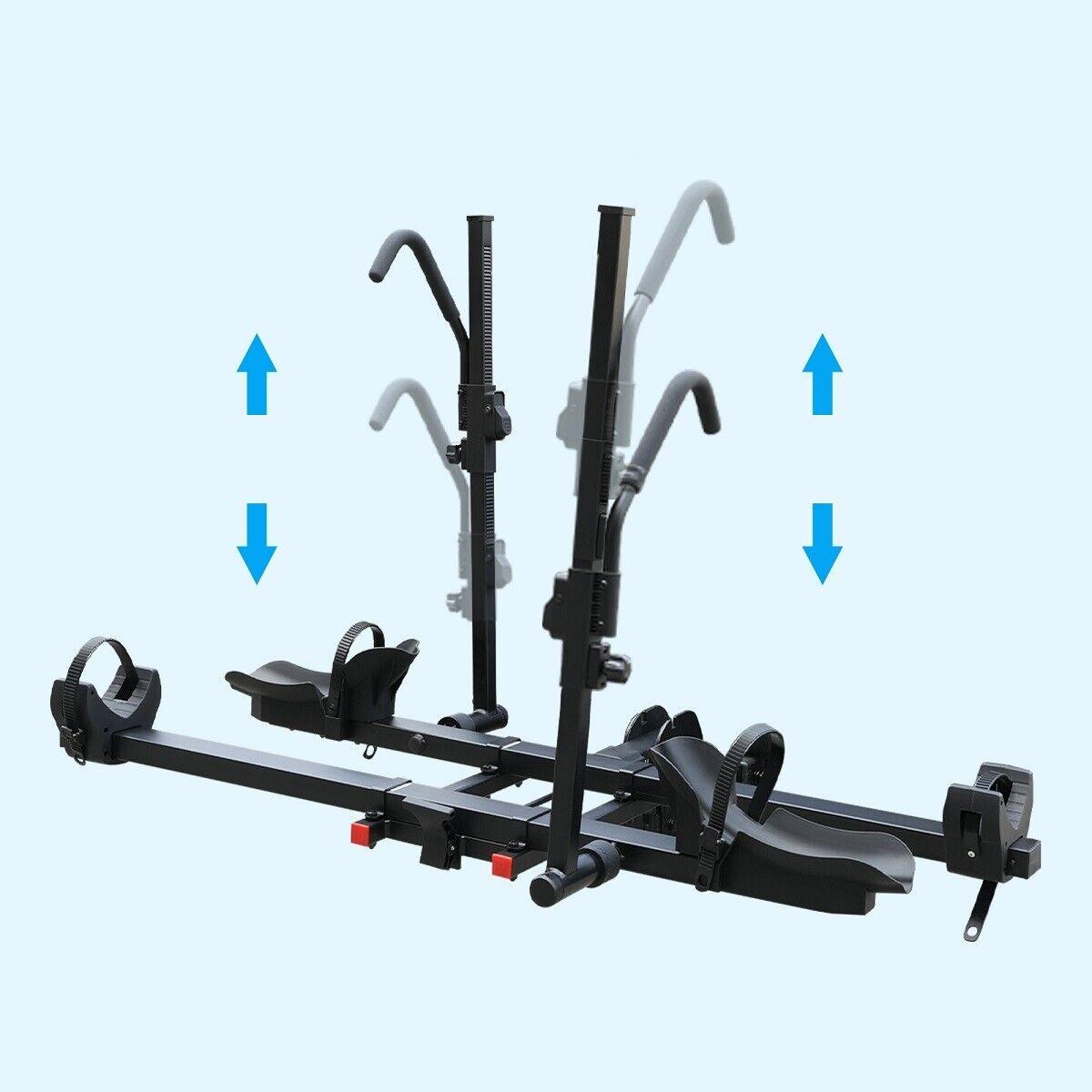 2 Bike Carrier Rack Hitch Mount Tilt Down Design Load 132LB for Car SUV - Bosonshop