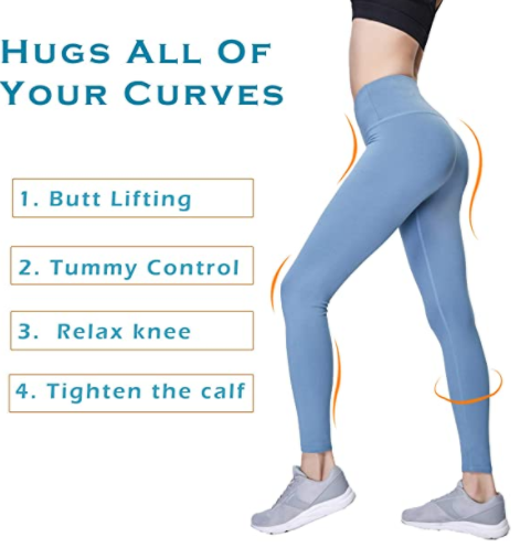 Women’s High Waist Leggings Yoga Workout Sport Pants Tight Soft Comfort - Bosonshop