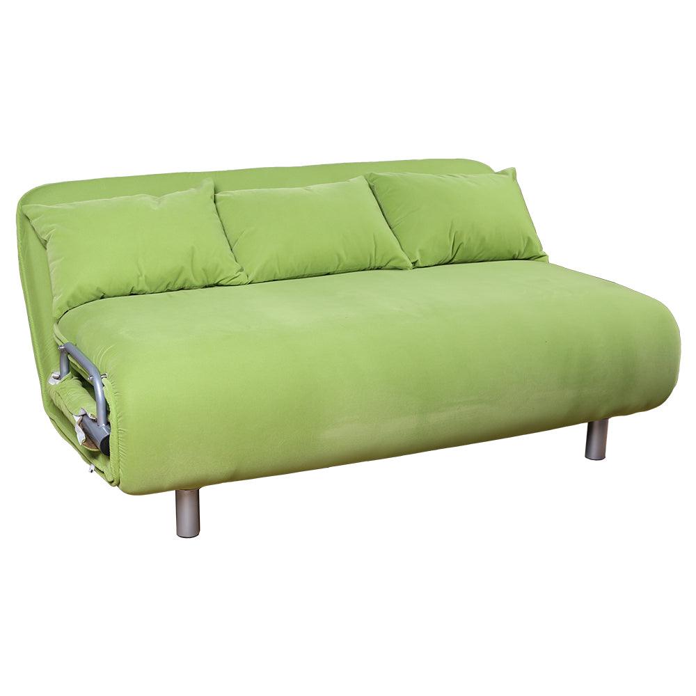 (Out of Stock) Foldable 3 persons Sofa Bed Sleeper Leisure Recliner, Green - Bosonshop