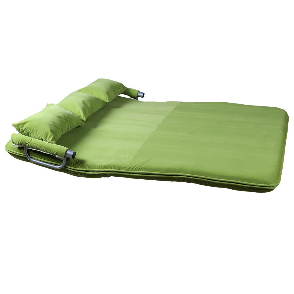 (Out of Stock) Foldable 3 persons Sofa Bed Sleeper Leisure Recliner, Green - Bosonshop