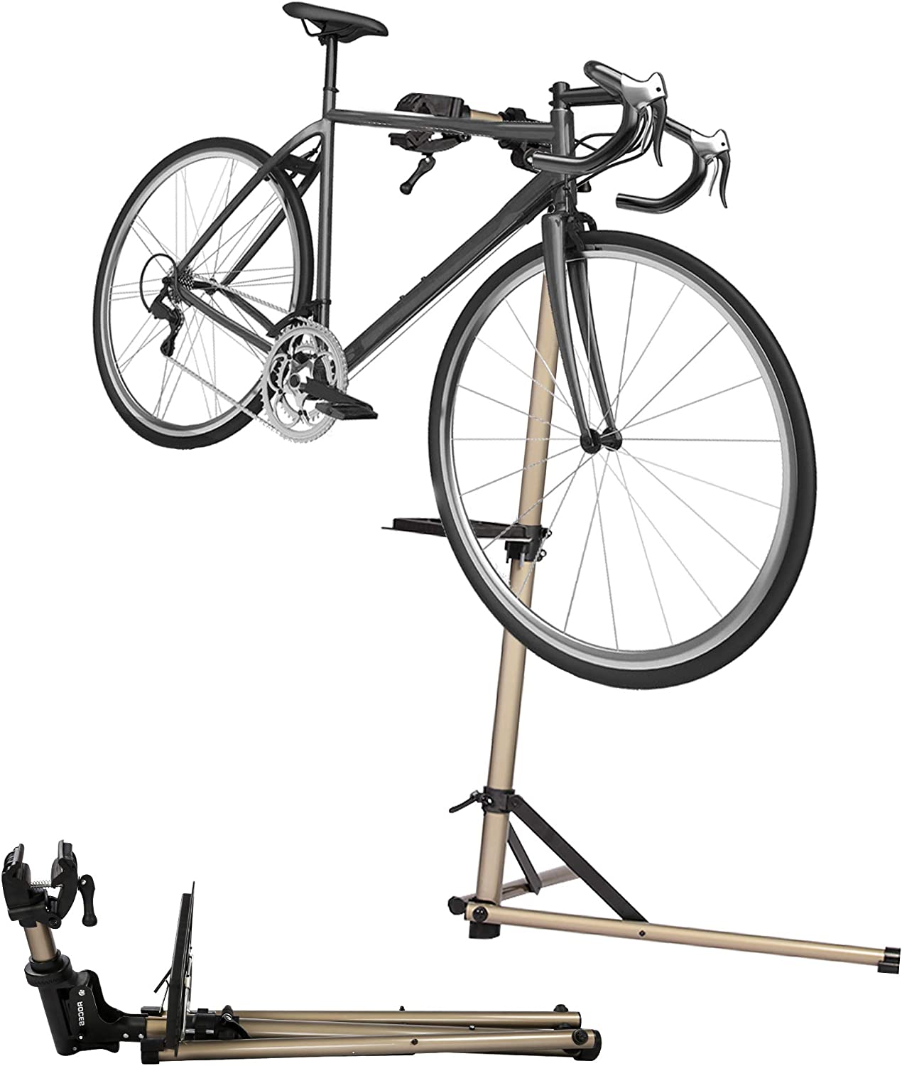 Foldable Portable Bike Repair Work Stand Adjustable Height Bicycle Mechanics Workstand, Up to 60lbs - Bosonshop