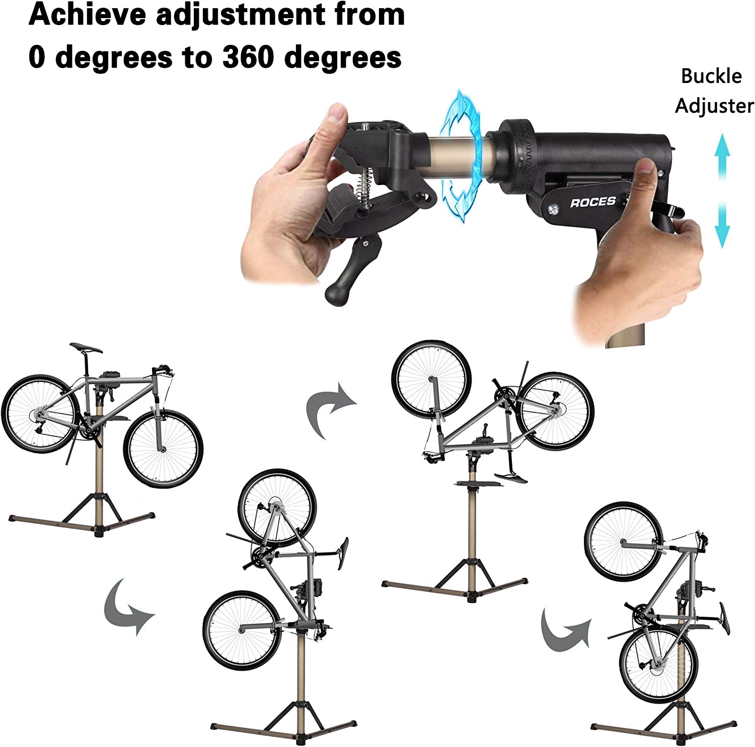 Foldable Portable Bike Repair Work Stand Adjustable Height Bicycle Mechanics Workstand, Up to 60lbs - Bosonshop