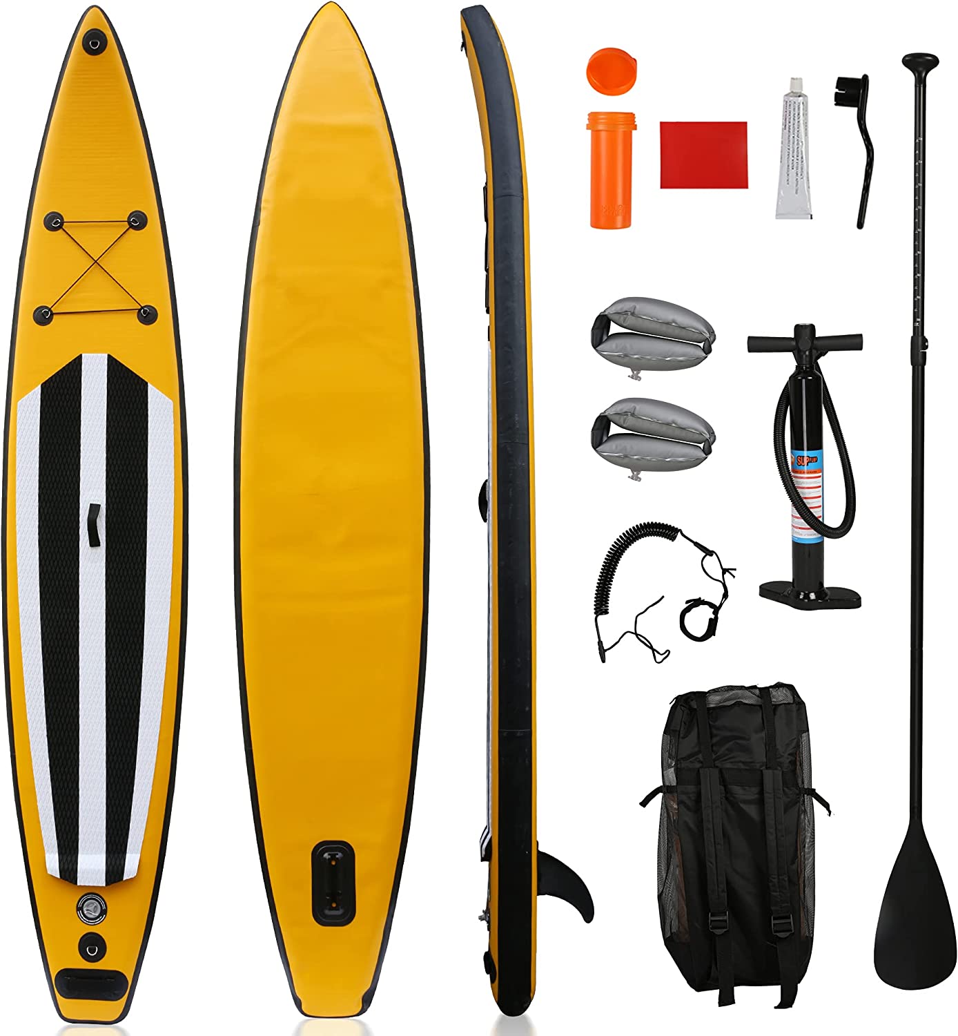 Inflatable Paddle Boards Ultra-Light Stand Up Paddle Board Surf Board Non-Slip Deck w/ Carry Bag Bottom Fin Paddling Surf Control - Bosonshop