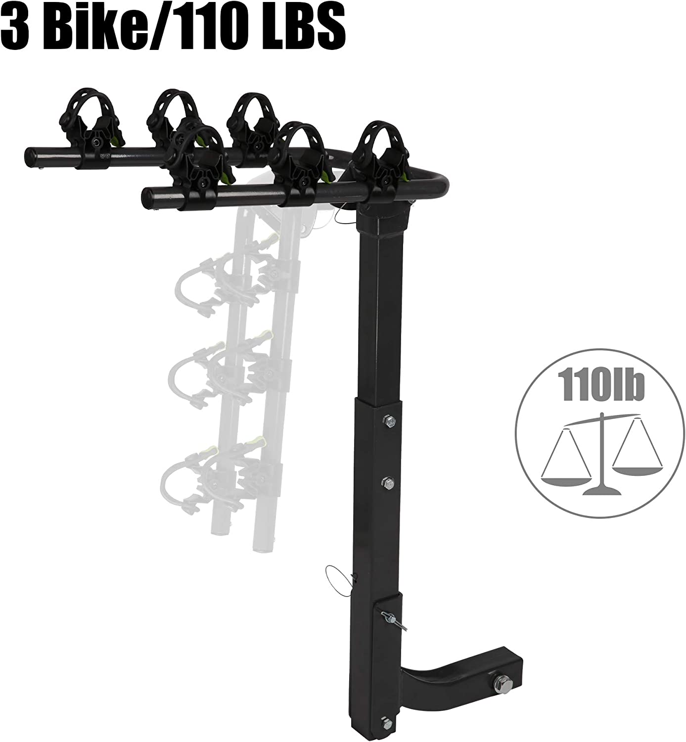 3 Bike Rack Bicycle Carrier Racks Hitch Mount for Car 2" Hitch Receiver - Bosonshop